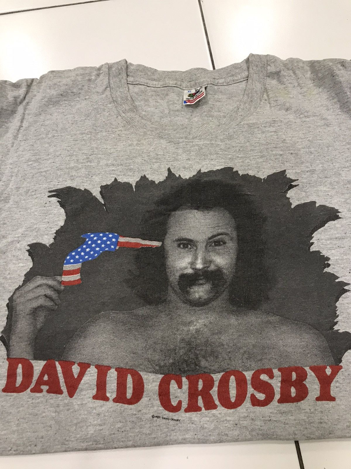 Fruit Of The Loom × Vintage David Crosby 1989 Size US XL / EU 56 / 4 - 3 Thumbnail