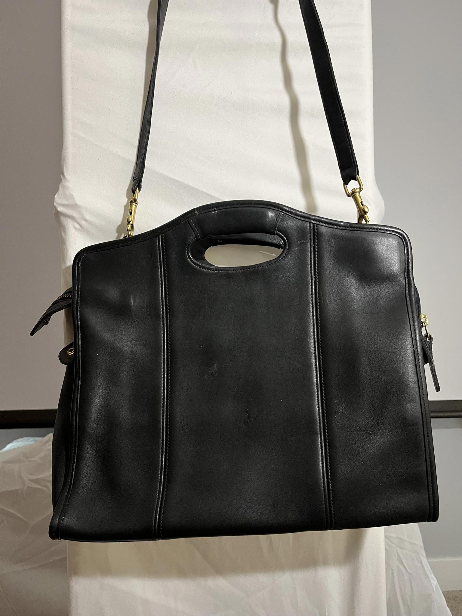 Coach Stylish Coach Shopper Black Leather Handbag Vintage Size ONE SIZE - 5 Thumbnail