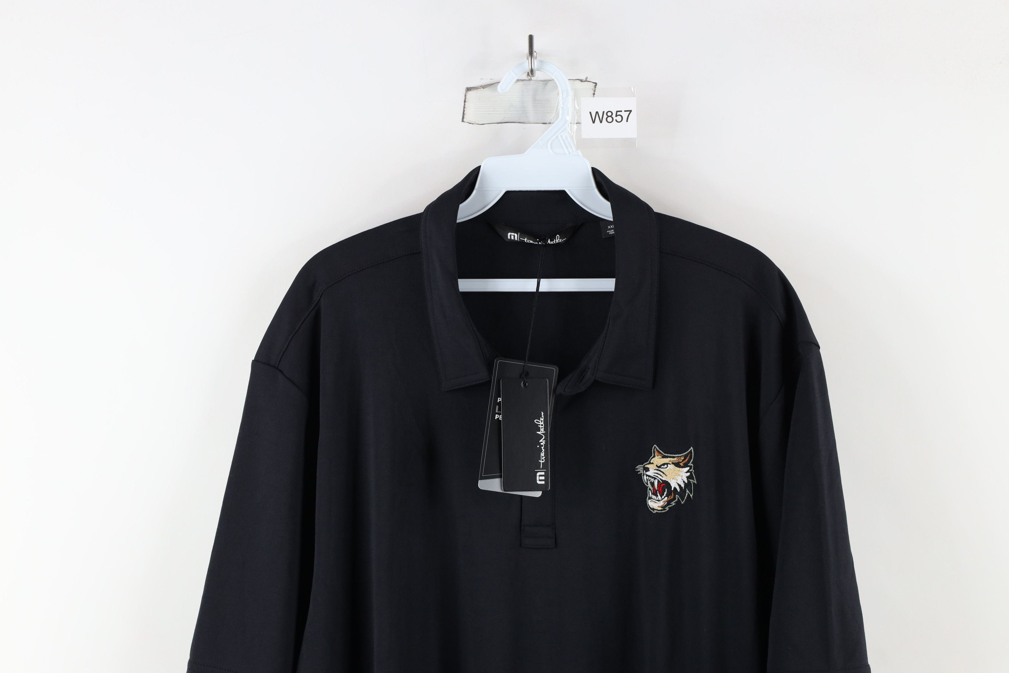TravisMathew × Vintage New Travis Mathew Solid Short Sleeve Golf Polo Shirt Black Size US XXL / EU 58 / 5 - 2 Thumbnail