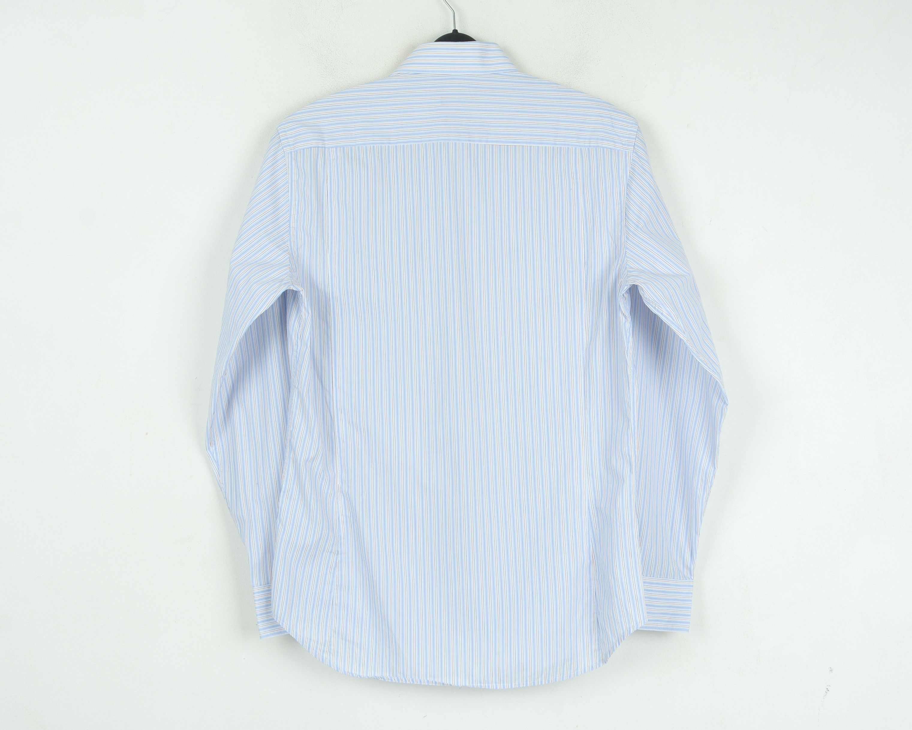 Strellson Formal Blue Mens Shirt 15.5" Size S Casual Single Cuffs Size 38R - 5 Thumbnail