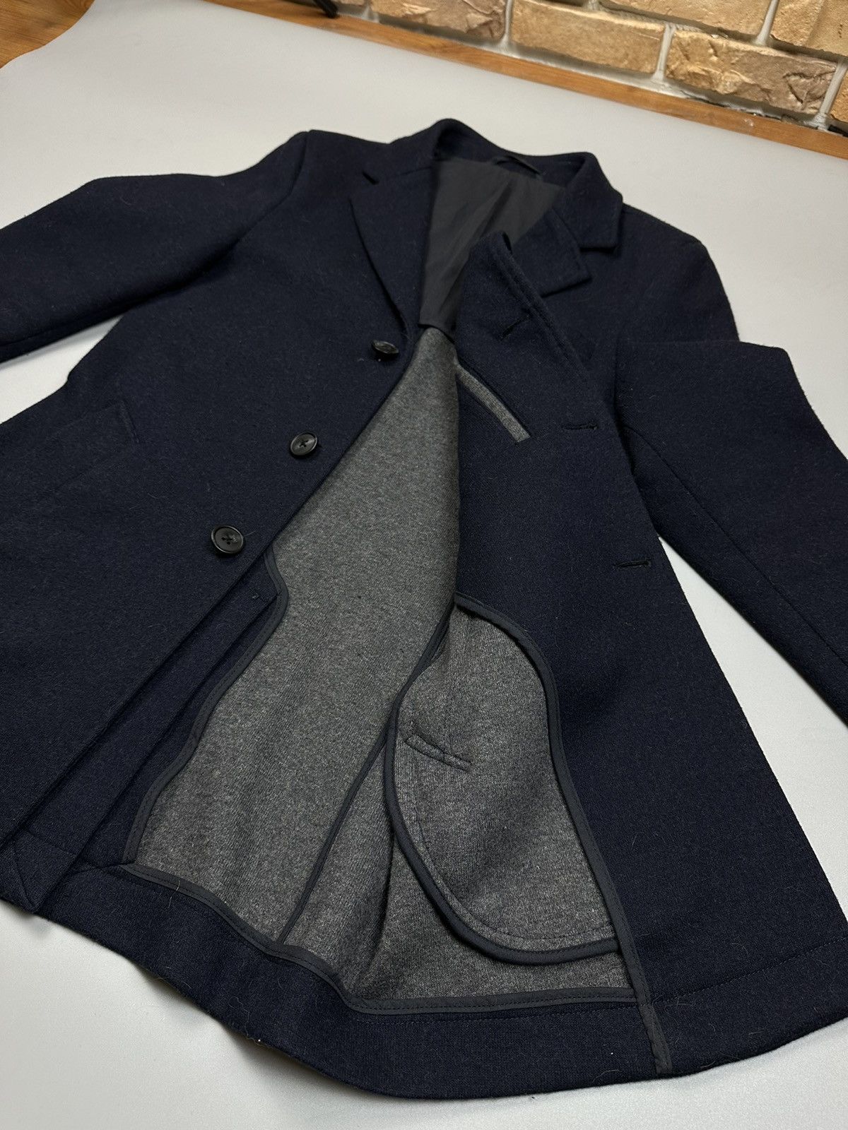 Other Men's Blue Woolen Long Coat by Desiree M Size US M / EU 48-50 / 2 - 6 Thumbnail