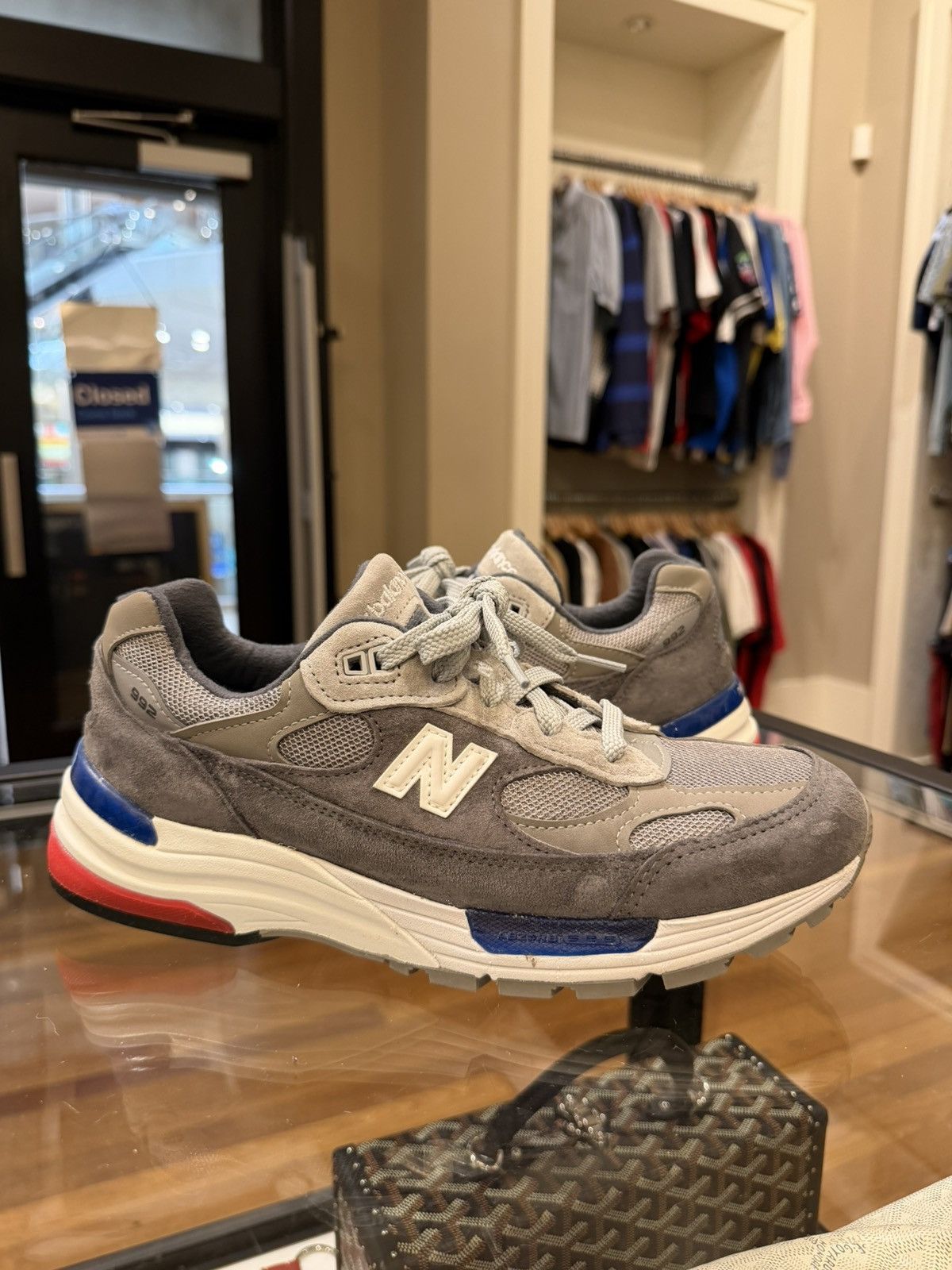 New Balance New Balance 992 ‘MiUSA Grey Blue Red’ Size US 8 / EU 41 - 1 Thumbnail