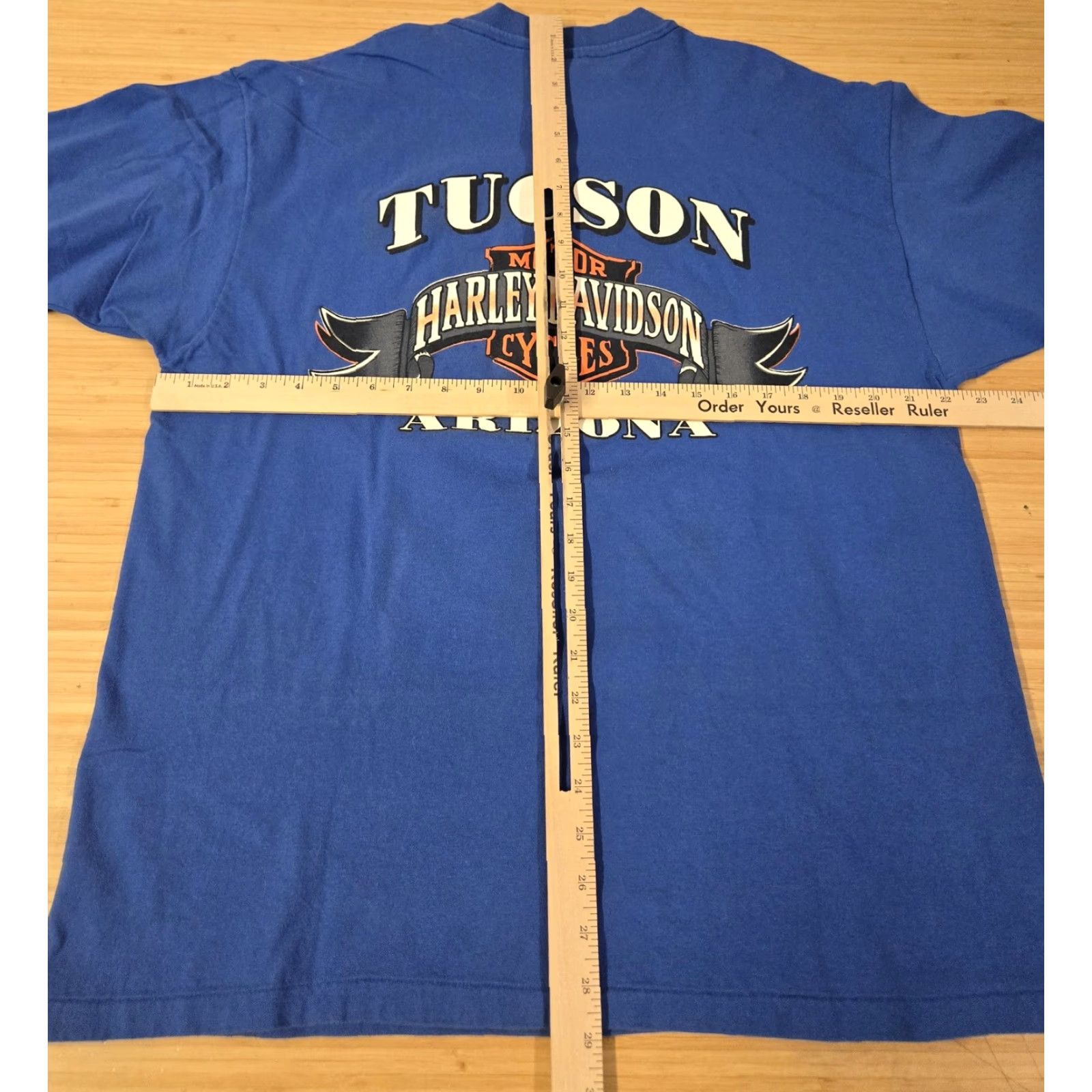 Harley Davidson VINTAGE Harley-Davidson Shirt Mens XL Blue Tucson Arizona Motorcycle Biker 90s Size US XL / EU 56 / 4 - 7 Thumbnail