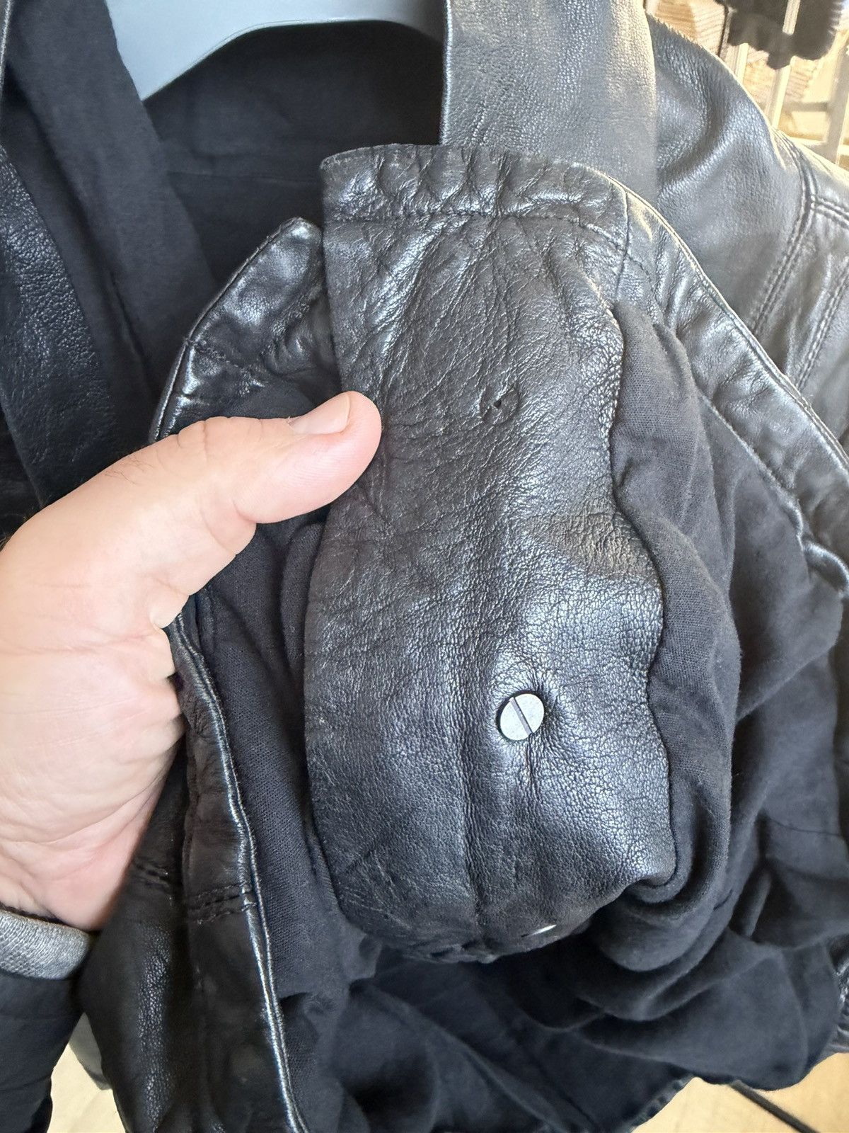 Allsaints Vintage Allsaints Kaito Leather Jacket Rick Owens STYLE Size L / US 10 / IT 46 - 9 Thumbnail