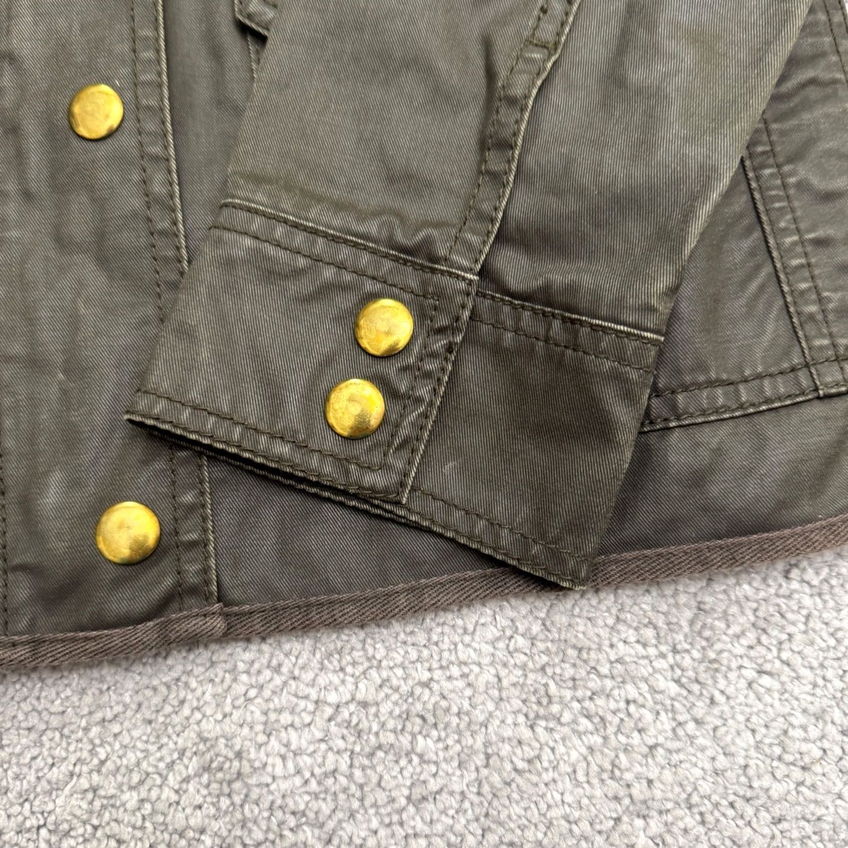 J.Crew J.CREW Parka Jacket Womens Small Green Cotton Snap Casual Field Utility Size S / US 4 / IT 40 - 6 Thumbnail
