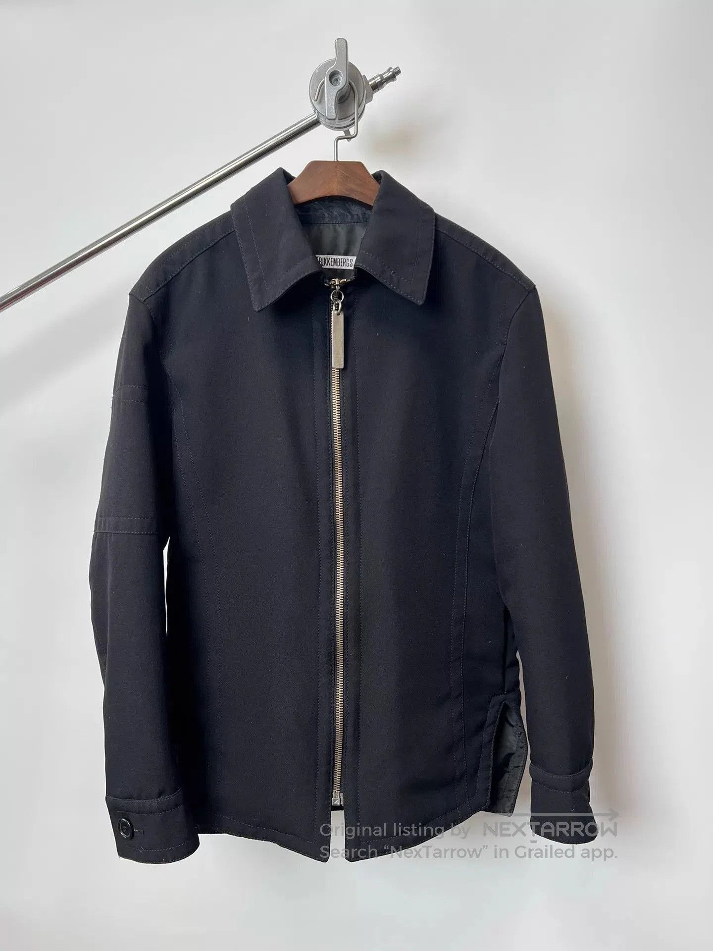 Dirk Bikkembergs Black Zip-Front Collared Jacket. Size US S / EU 44-46 / 1 - 2 Thumbnail