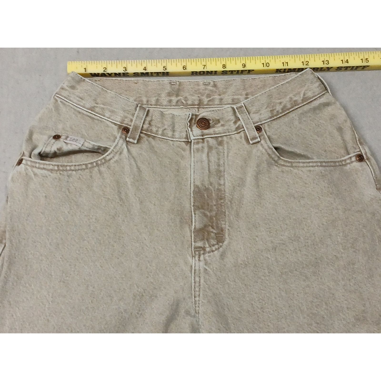 Lee Lee (8L) Vintage High Rise Straight Tan Denim Jeans Size 30" / US 8 / IT 44 - 5 Thumbnail