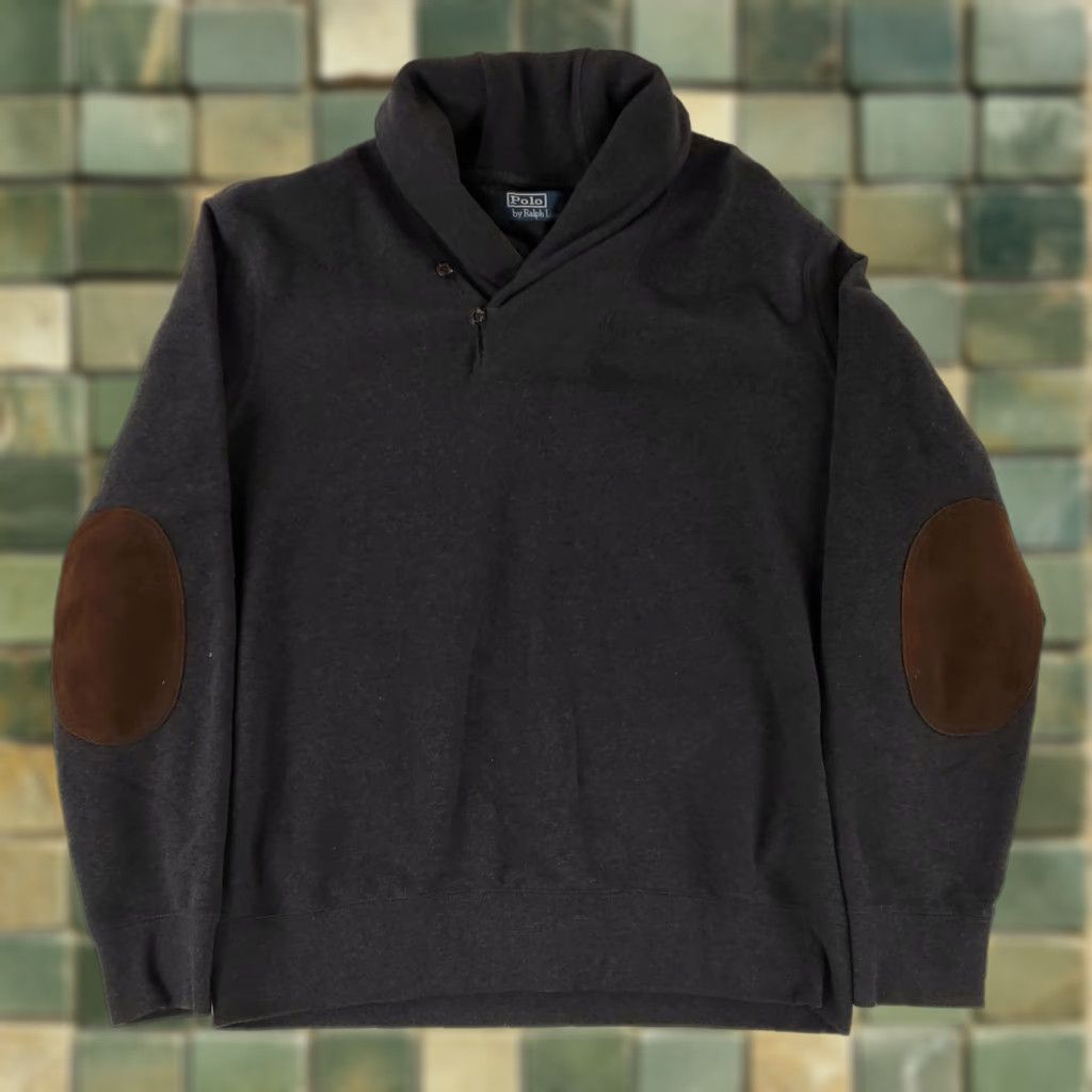 Polo Ralph Lauren Polo Ralph Lauren Sweater Gray Mens XL Cotton Shawl Collar Loop Pullover Size US XL / EU 56 / 4 - 1 Thumbnail