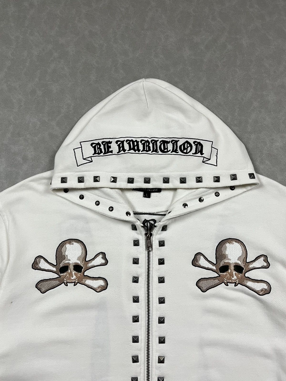 Japanese Brand Beambition skull zip hoodie Size US L / EU 52-54 / 3 - 6 Thumbnail