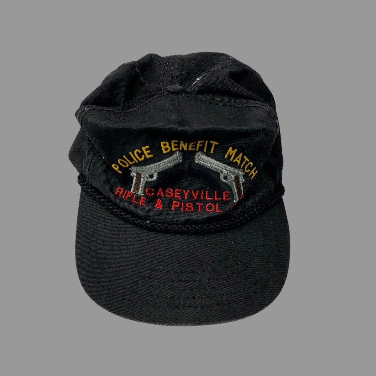 Vintage Vintage 1990s faded shooting pistol trucker hat Size ONE SIZE - 2 Thumbnail