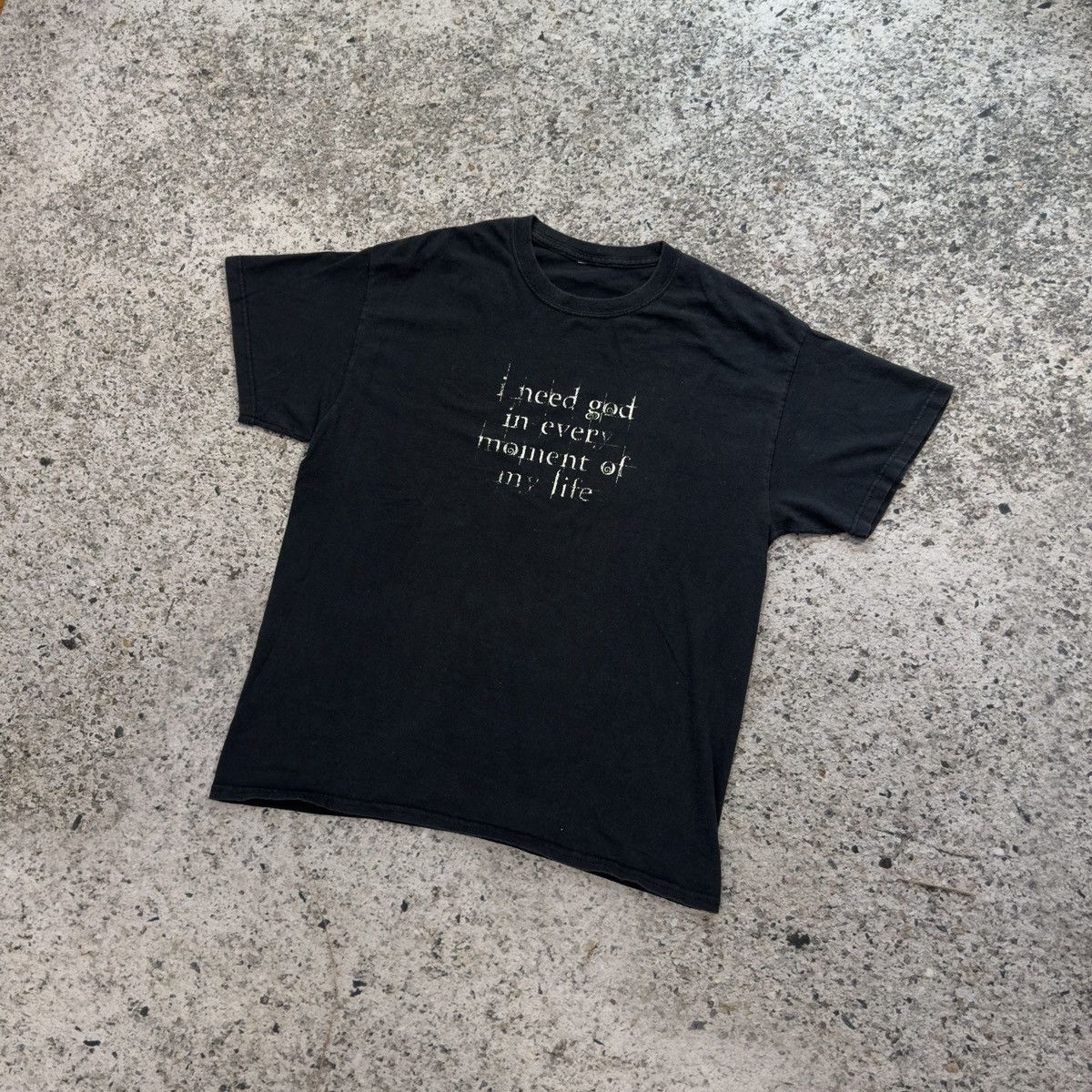 Vintage I Need God In Every Moment Of My Life Shirt Thrashed Grunge Size US L / EU 52-54 / 3 - 3 Thumbnail