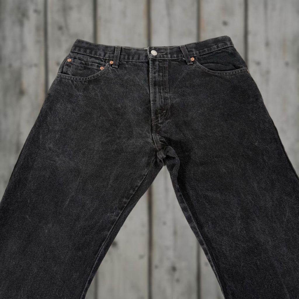 VINTAGE Levi's 517 Jeans Mens 34x32 Bootcut Dark Black Denim Western Cowboy 5-Pocket Regular Mens Boot Cut Pants 34x32