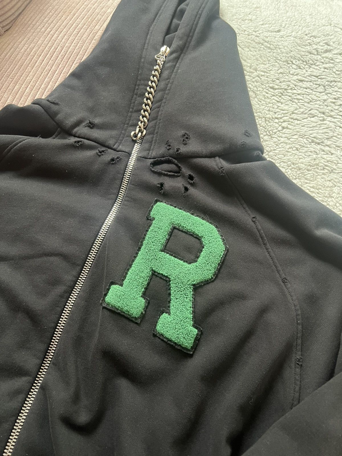 Raf Simons Raf Simons AW20/21 "I Love You(th)" Distressed Zip Up Hoodie Size US L / EU 52-54 / 3 - 5 Thumbnail