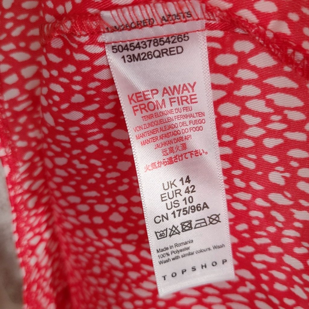 Topshop Topshop red white oversized button down shirt size 10 medium Size L / US 10 / IT 46 - 10 Thumbnail