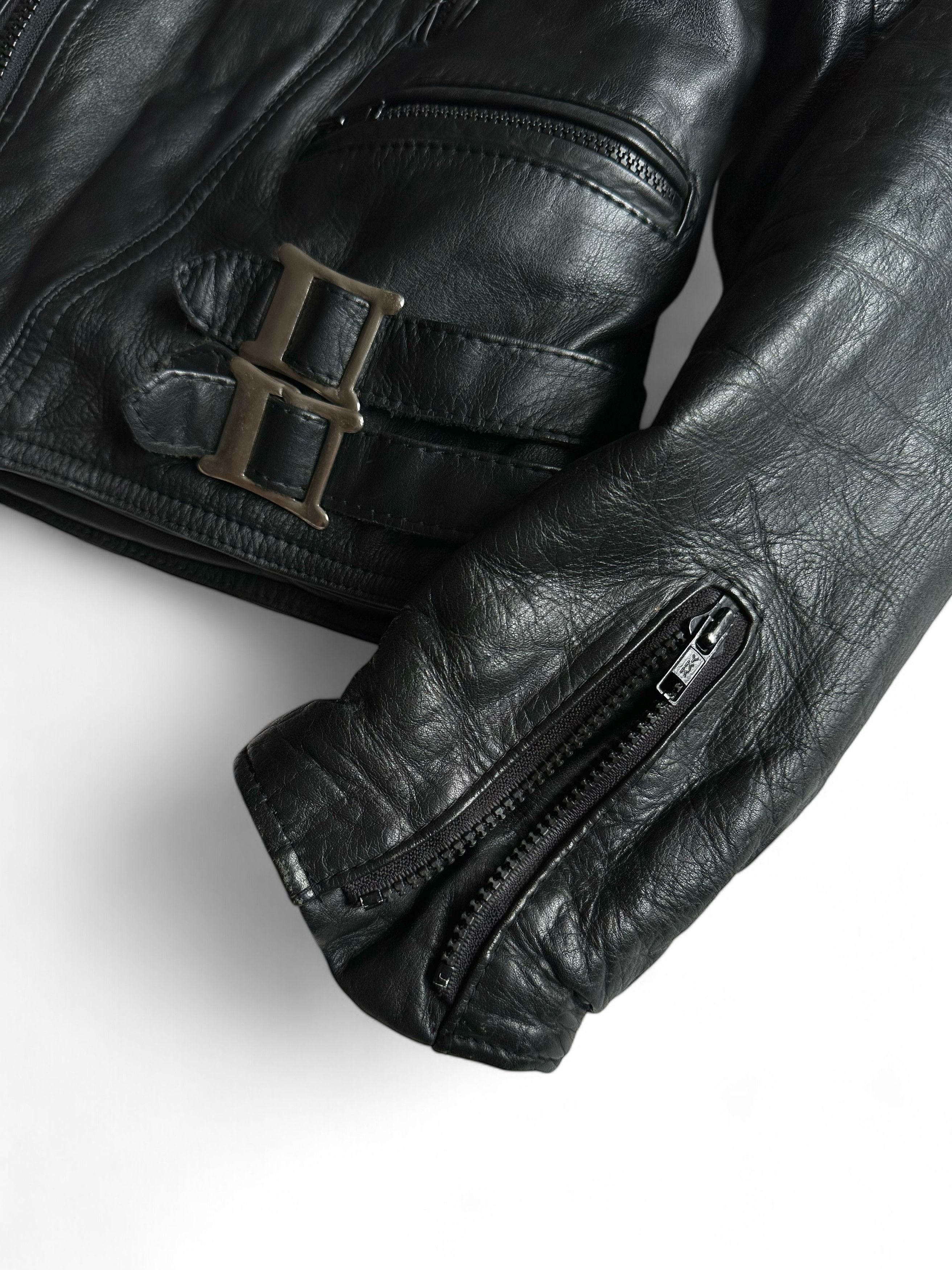 Vintage Vintage Black Leather Biker Jacket Size US S / EU 44-46 / 1 - 6 Thumbnail