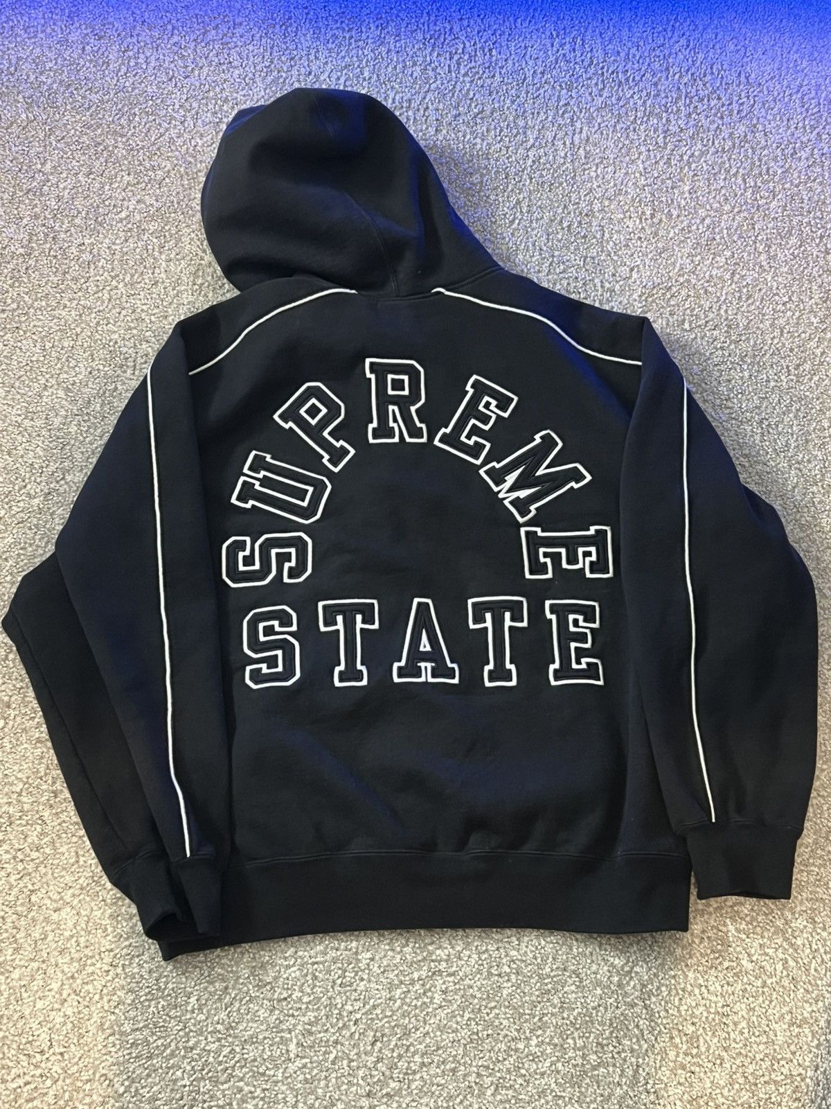 Supreme Supreme State Zip Up Hooded Sweatshirt Size US L / EU 52-54 / 3 - 3 Thumbnail