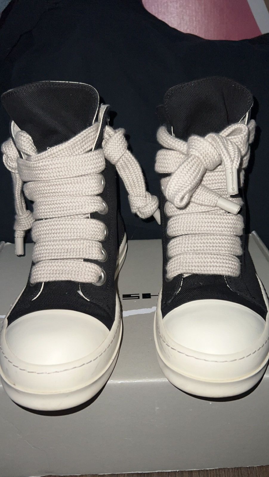 image of Rick Owens Jumbo Lace Shoes in Black, Men's (Size 9)