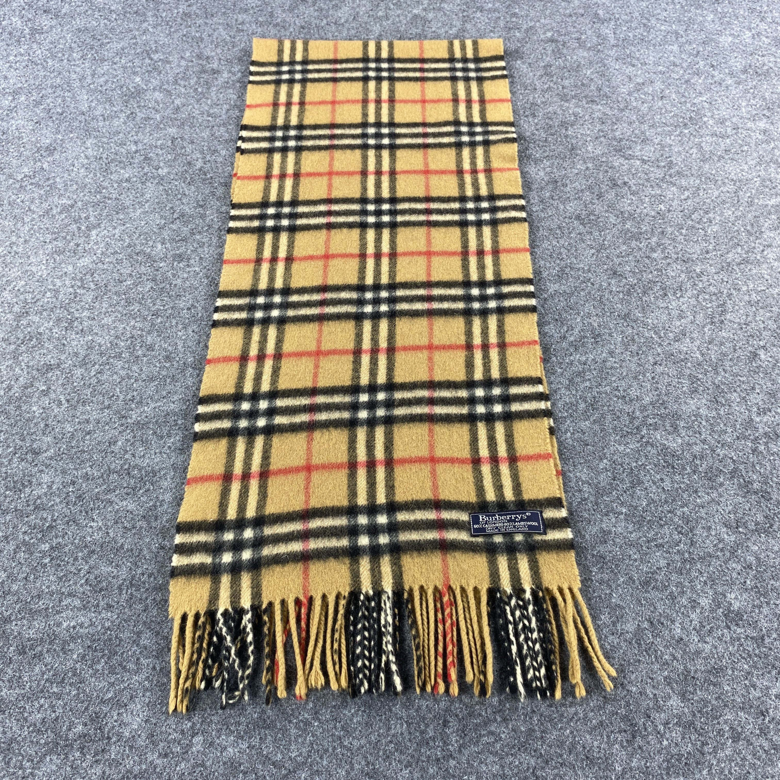 Burberry × Vintage Burberrys Scarf # D635 # Muffler # Neckwear Size ONE SIZE - 1 Thumbnail