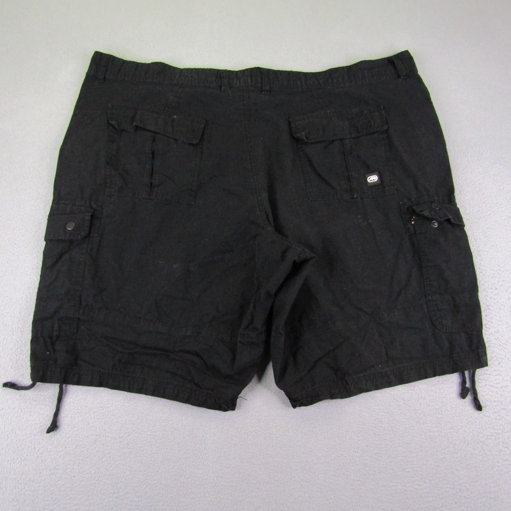 Ecko Unltd. Ecko Unltd Shorts Mens 46 Black Cargo Rip Stop Baggy Drawstrings Hip Hop Y2K Size US 32 / EU 48 - 3 Thumbnail