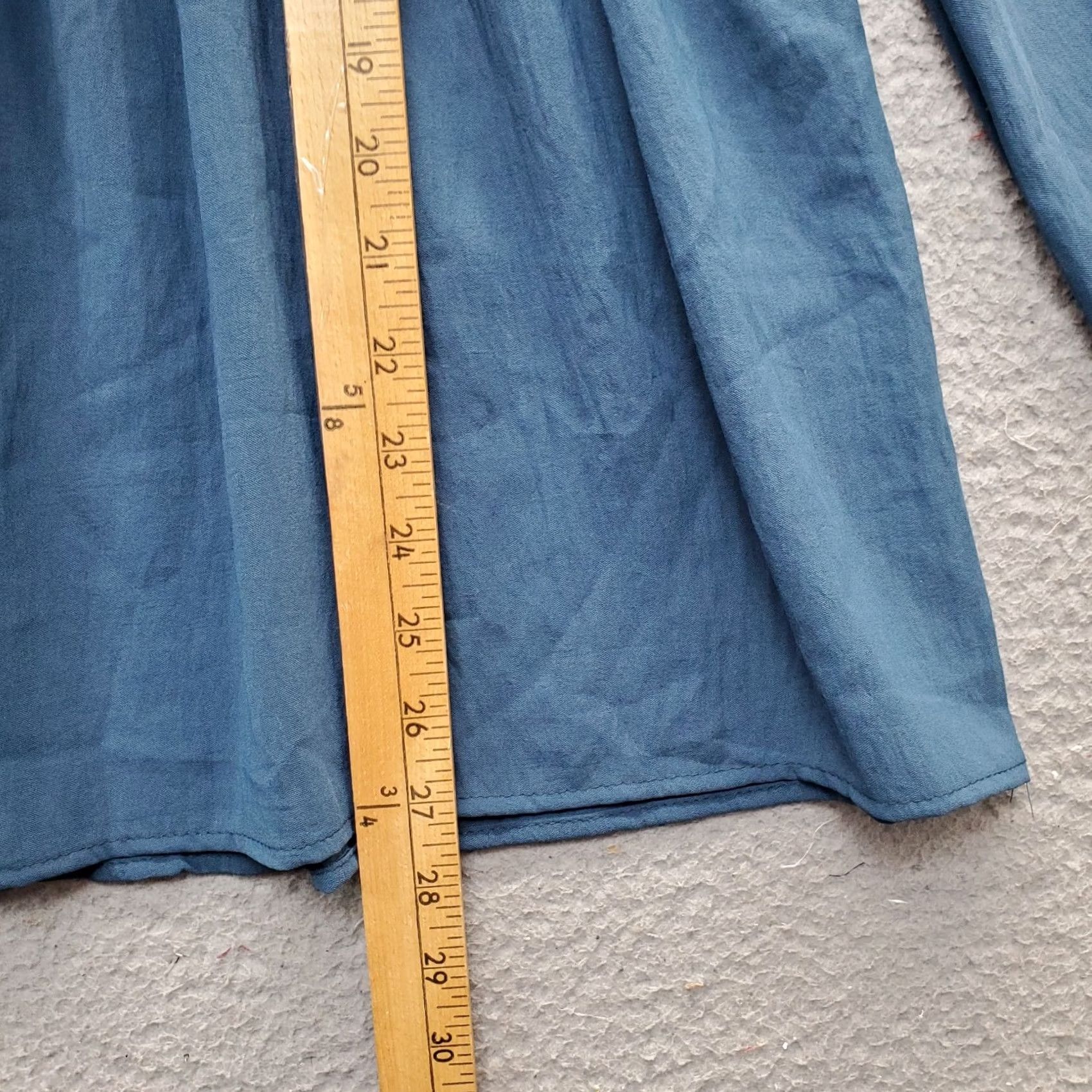 Vintage Vanilla Bay Blouse Top Womens S Blue Smocked Detail Long Sleeve Round Neck Shirt Size S / US 4 / IT 40 - 5 Thumbnail