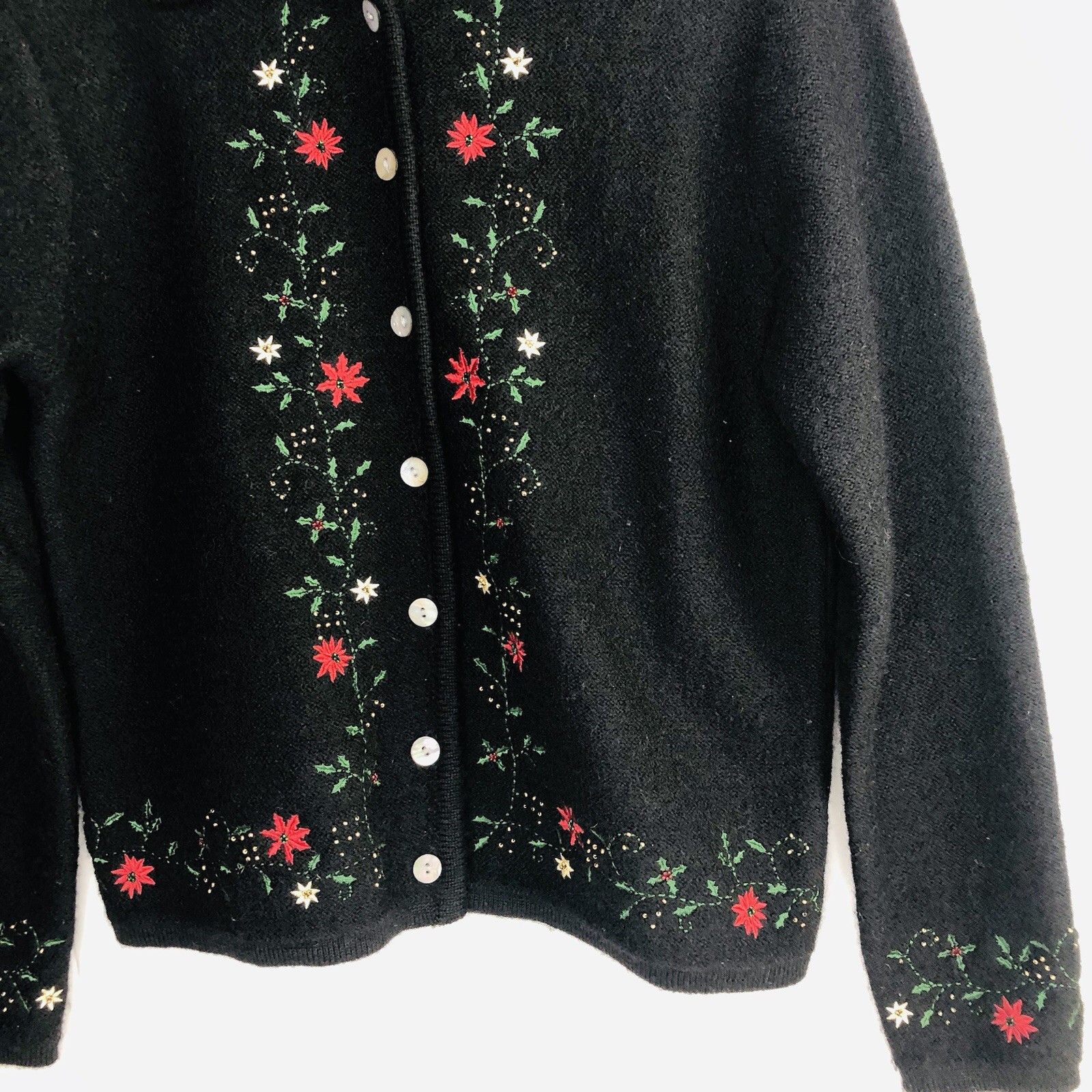 Other KAREN SCOTT Grandma Wool Christmas Cardigan Sweater Sz PS Size XS / US 0-2 / IT 36-38 - 3 Thumbnail