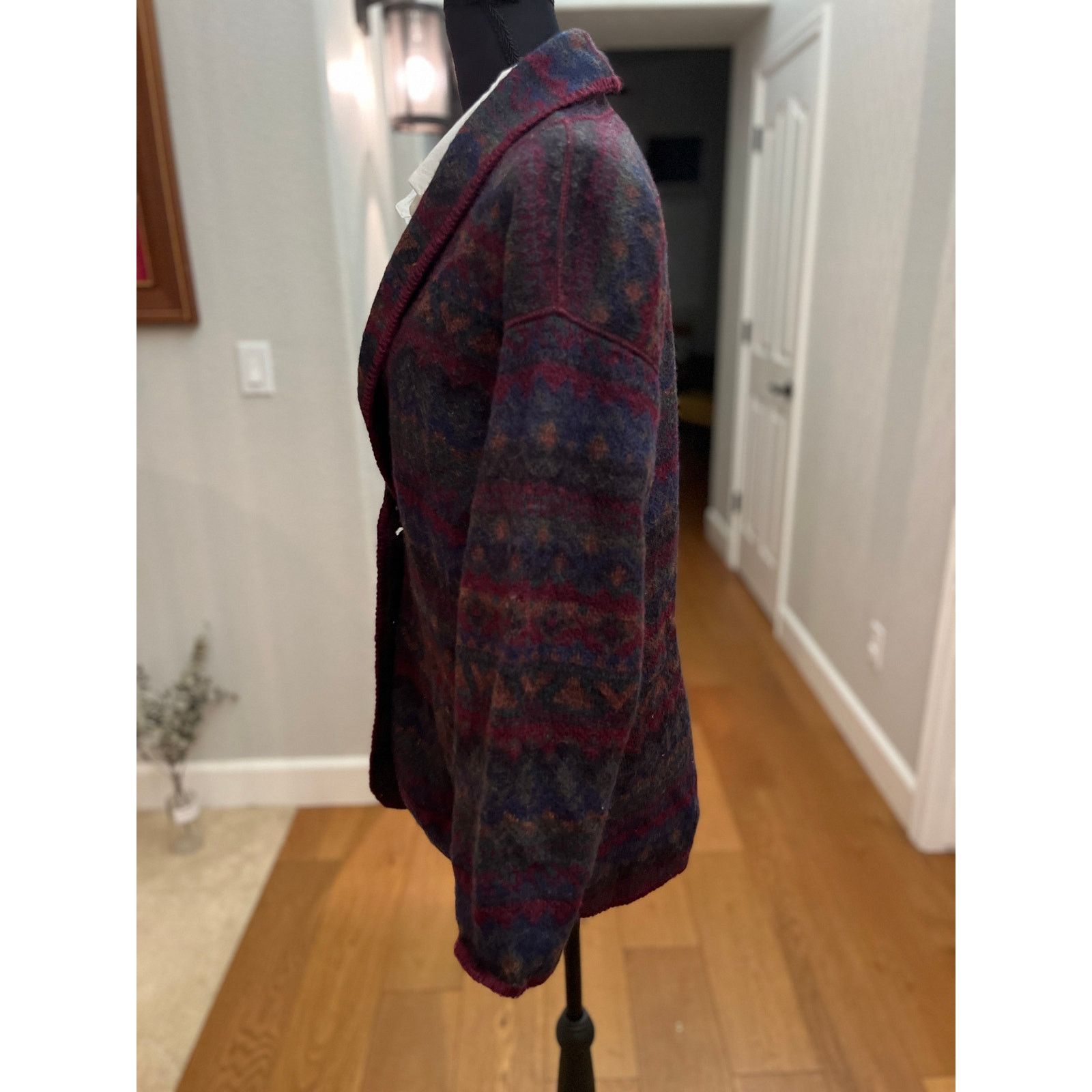 Other Vtg Alps USA 100% Wool Fair Isle Shawl Lodge Cardigan M/L Size M / US 6-8 / IT 42-44 - 4 Thumbnail