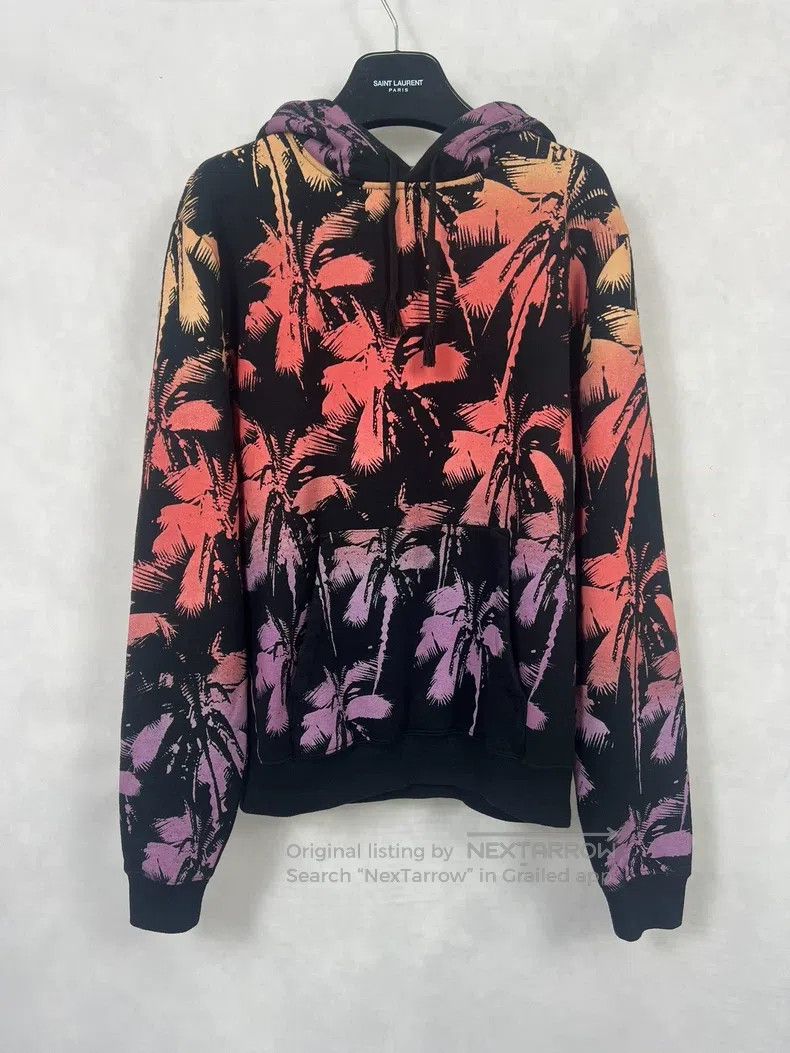 Saint Laurent Paris Saint Laurent Paris Sunset Palm Tree Hooded Sweatshirt Size US XS / EU 42 / 0 - 1 Thumbnail