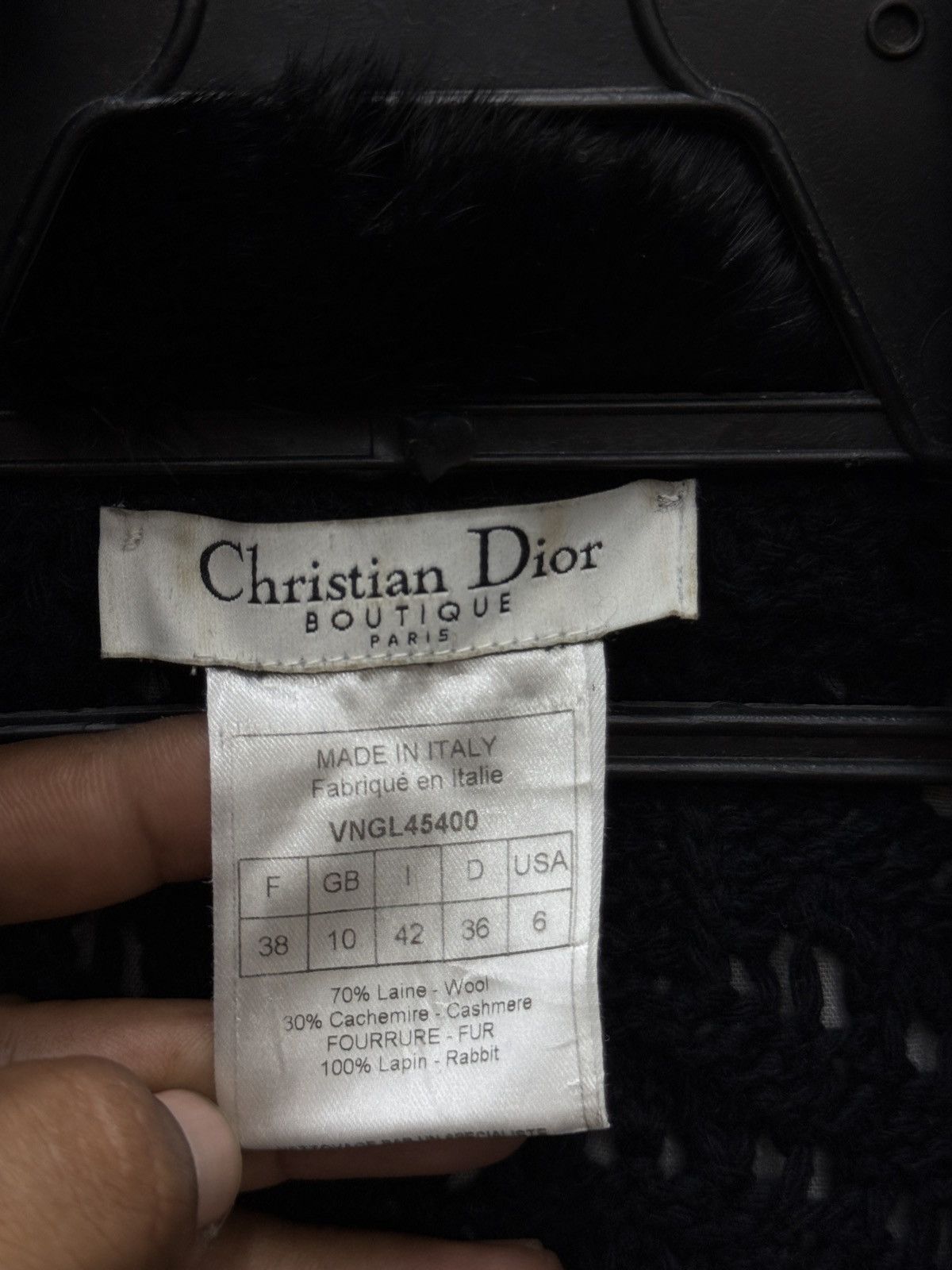 Christian Dior Monsieur 🔥🔥🔥ARCHIVE CHRISTIAN DIOR KNIT FUR CARDIGAN Size M / US 6-8 / IT 42-44 - 8 Thumbnail
