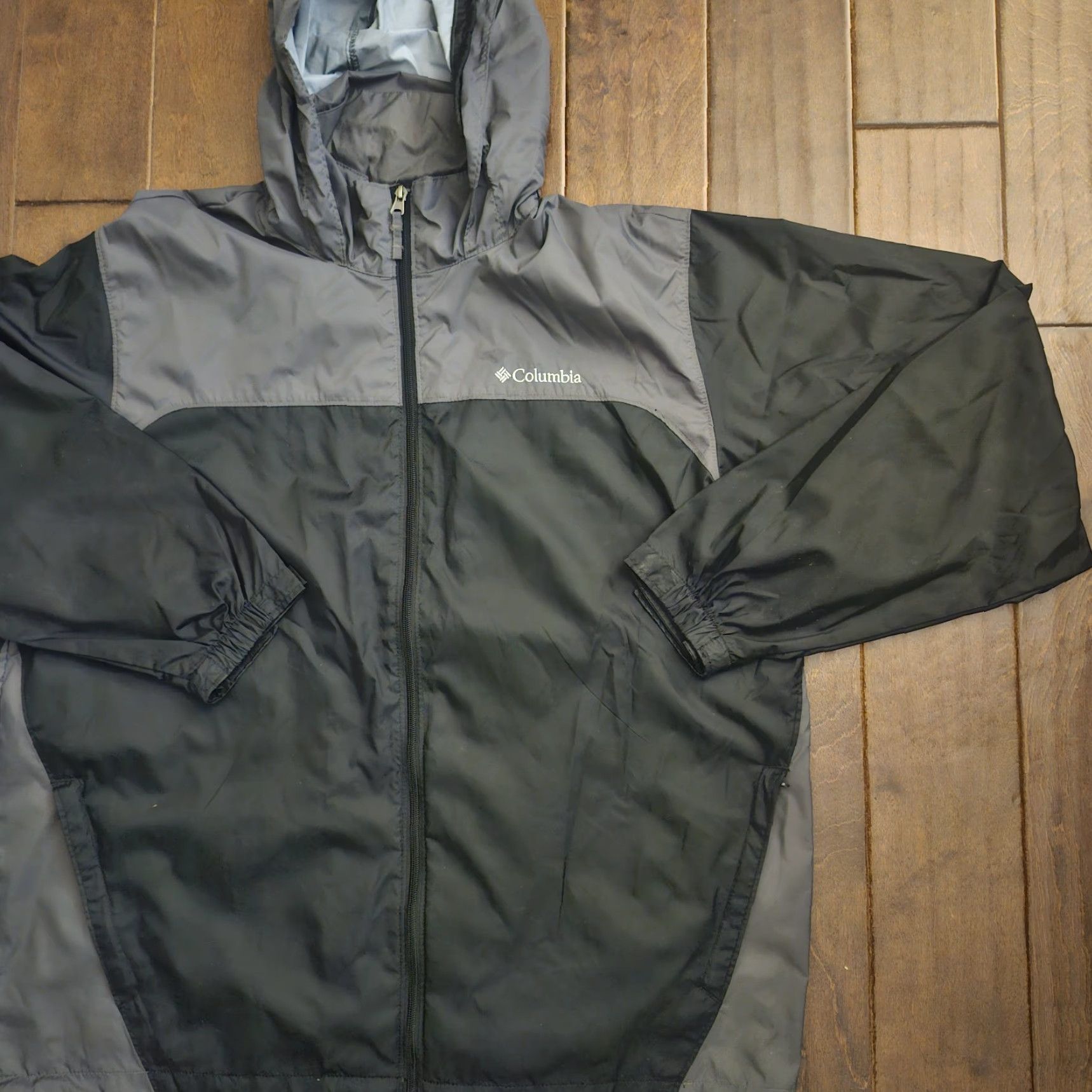 Vintage Columbia Windbreaker Jacket Men XL Hooded Lightweight Black Gray Zip Up Jacket Men XL Windbreaker Size US XL / EU 56 / 4 - 4 Thumbnail