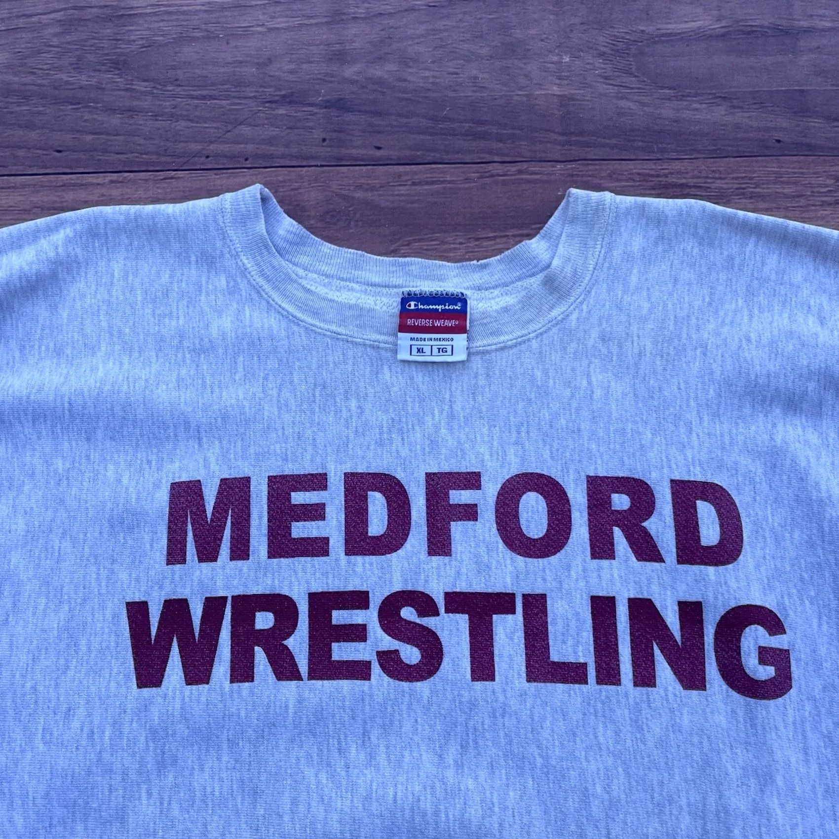 Champion VINTAGE Champion Reverse Weave Sweatshirt Gray XL Men 90s Wrestling Pullover Reversible Sweatshirt Athletic Size US XL / EU 56 / 4 - 3 Thumbnail