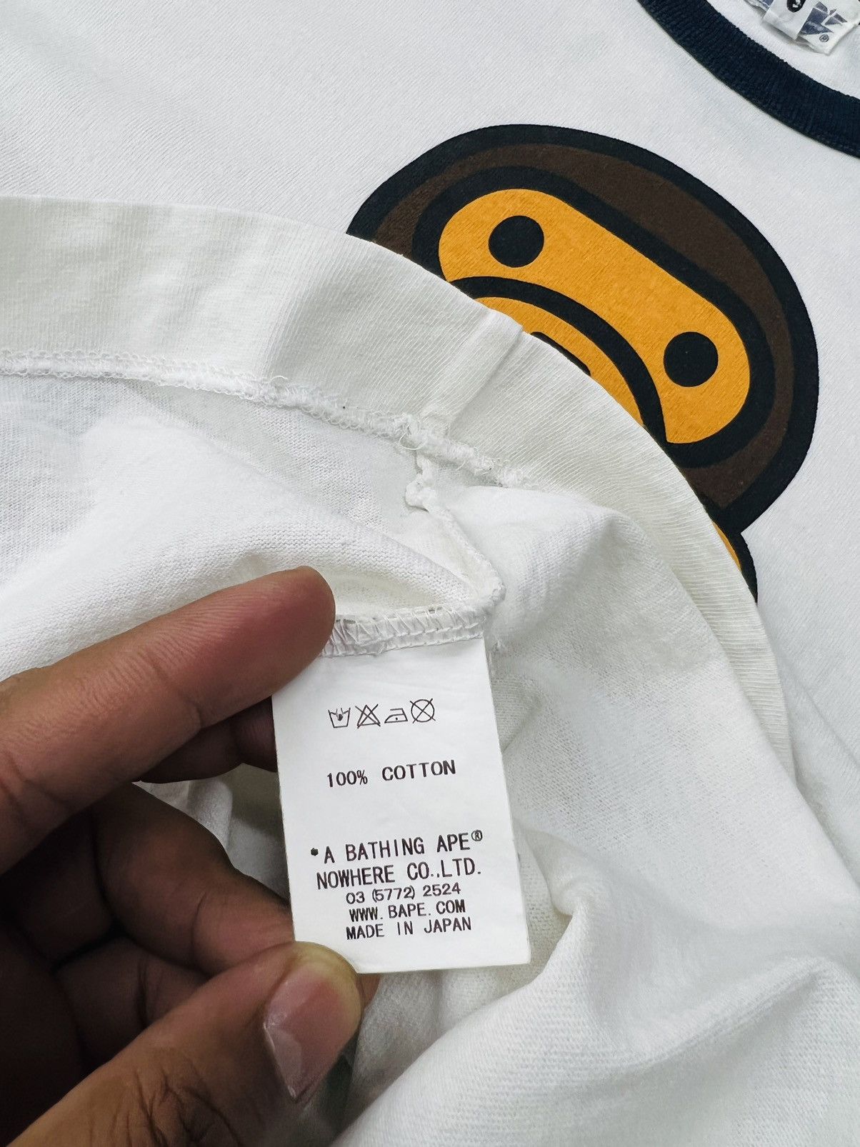 Bape Bape x Baby Milo College Logo Longsleeve Tee Size US M / EU 48-50 / 2 - 12 Thumbnail