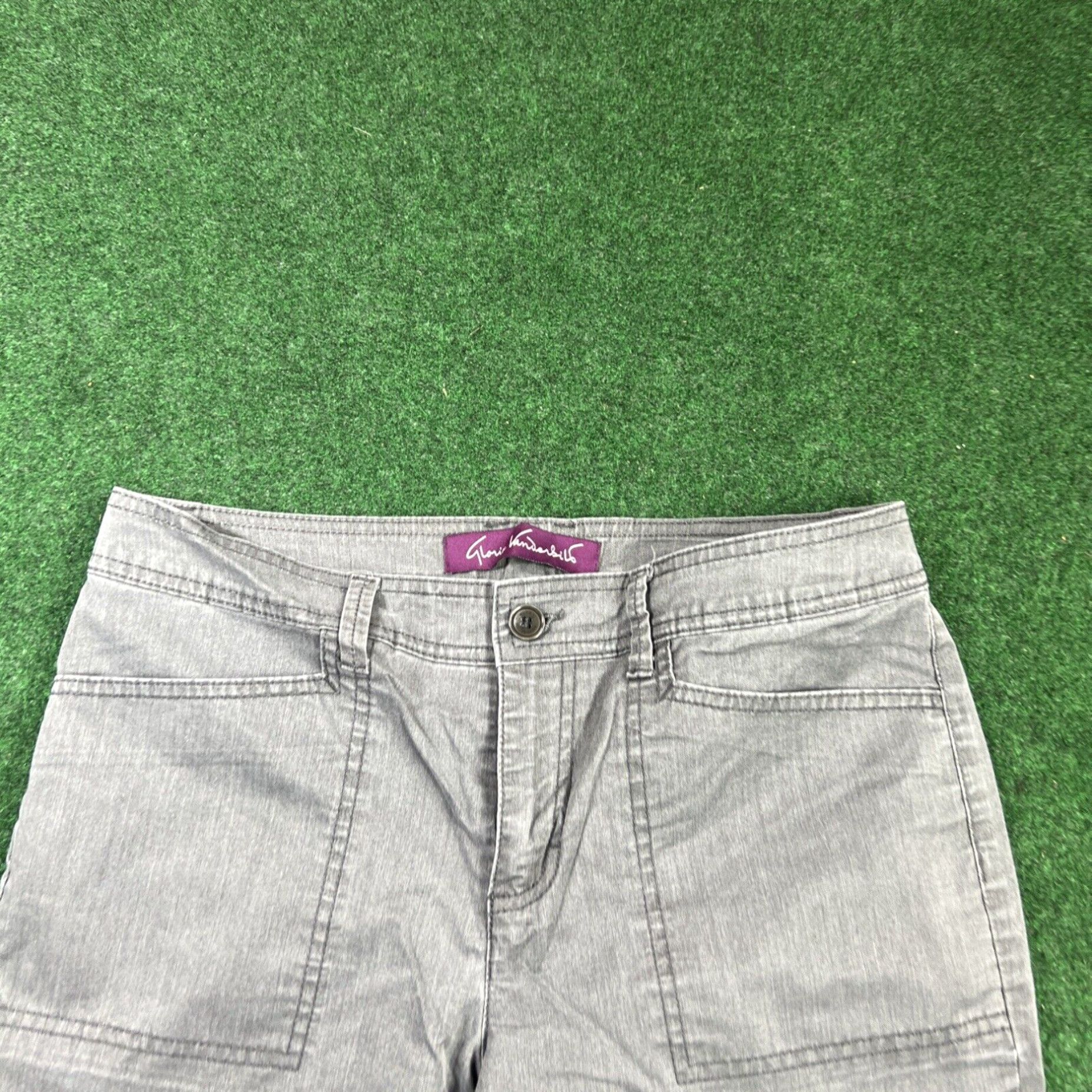 Gloria Vanderbilt Gloria Vanderbilt MONA Size 8 Petite Gray Straight Leg Dress Women's Pants Size 30" / US 8 / IT 44 - 3 Thumbnail