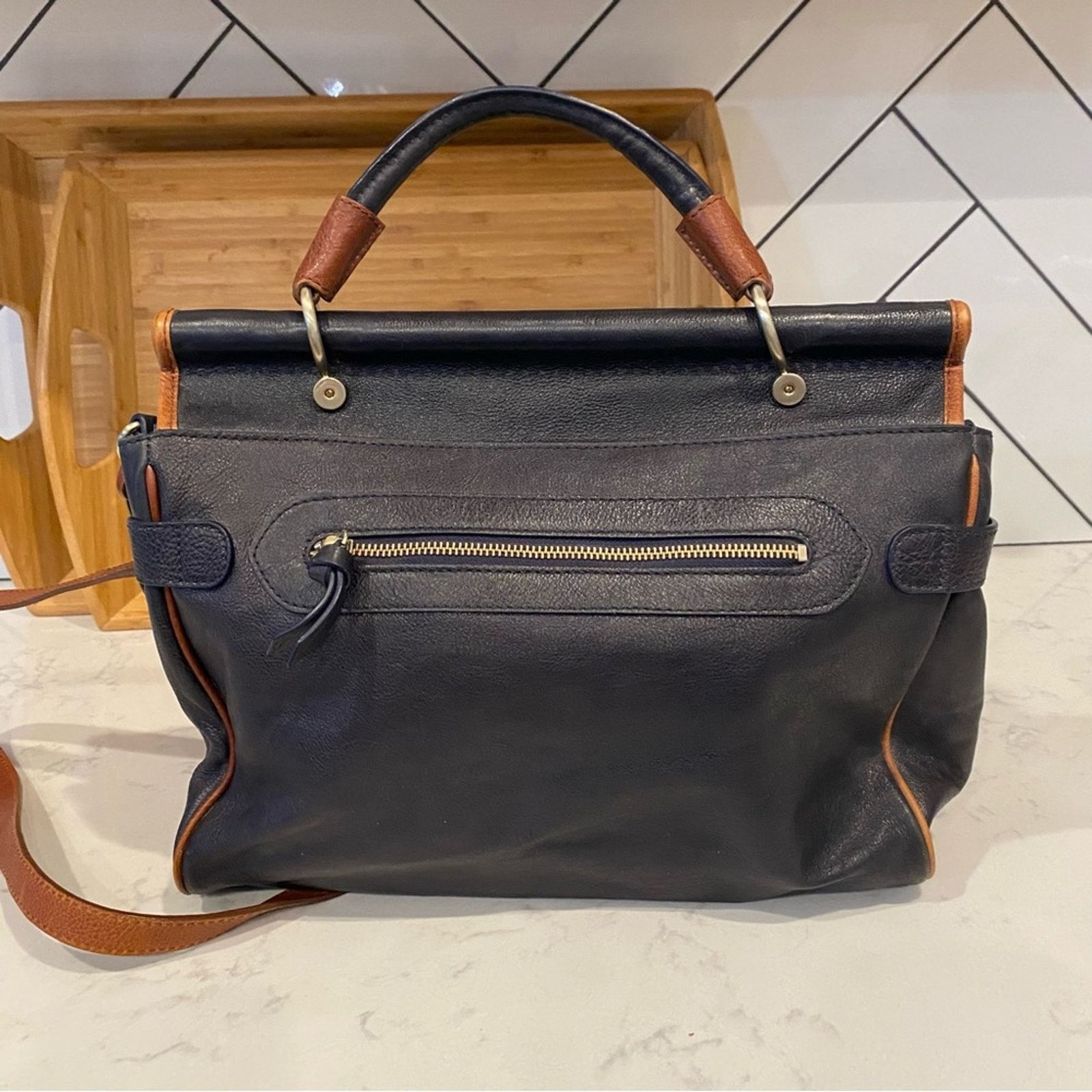 Anthropologie Schuler & Sons Philadelphia leather works Messenger bag Size ONE SIZE - 3 Thumbnail