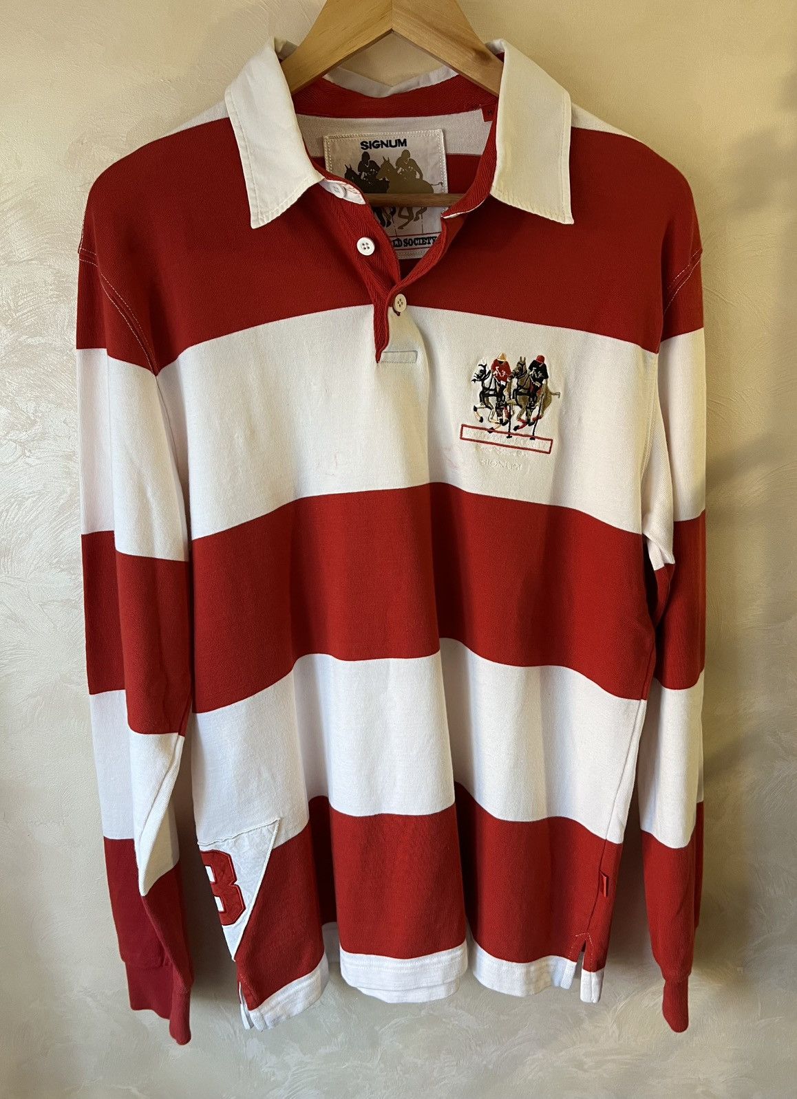 Polo Ralph Lauren Signum Swiss Herren Langarm Poloshirt Polo World Society Size US M / EU 48-50 / 2 - 1 Thumbnail