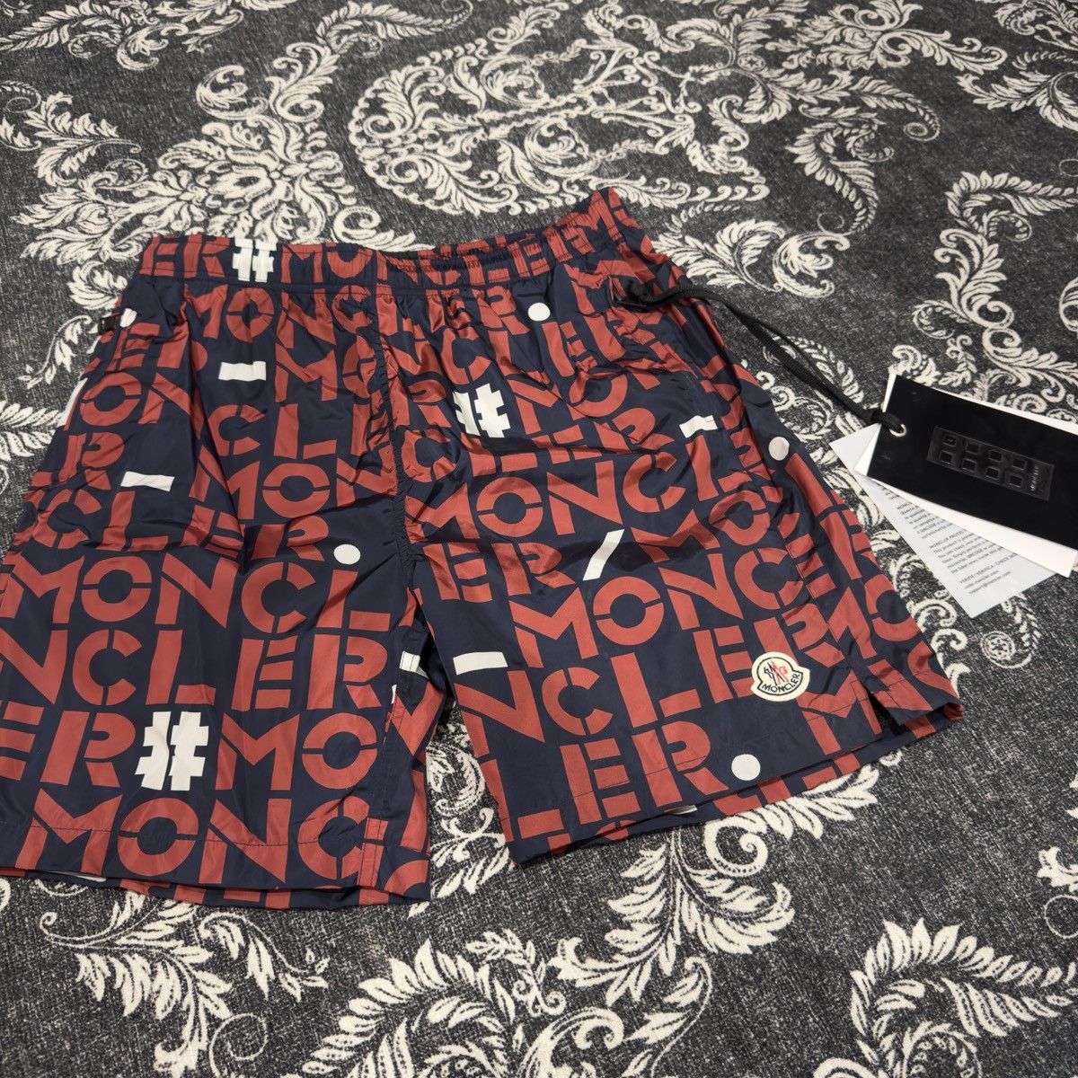 Image of Moncler Genius - 2 Moncler 1952 - All Over Logo Swim Short, Men's (Size 36)