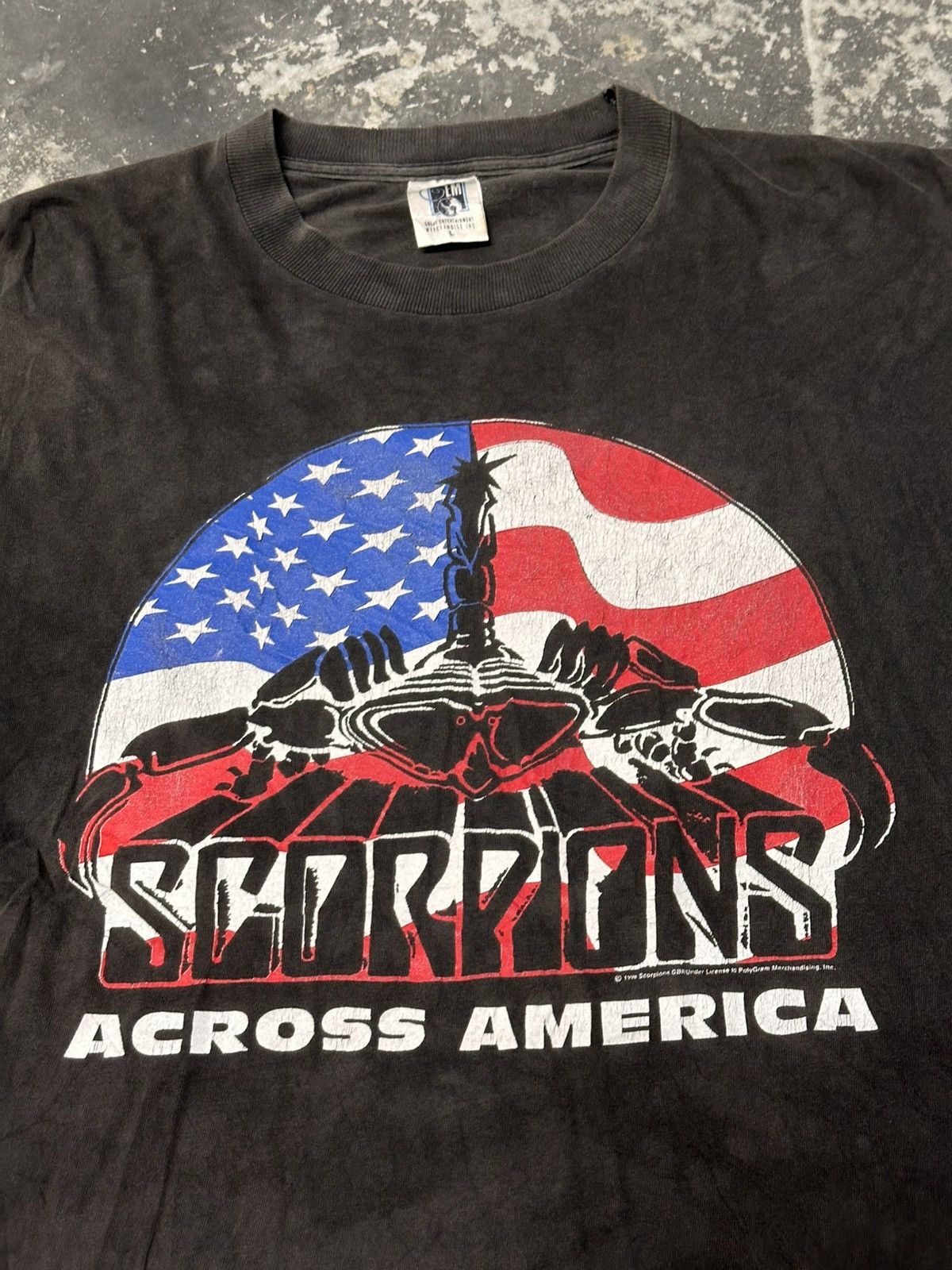 Band Tees × Vintage Vintage 90s Scorpion Pure Instinct Tour 1996 Across America Size US L / EU 52-54 / 3 - 4 Thumbnail