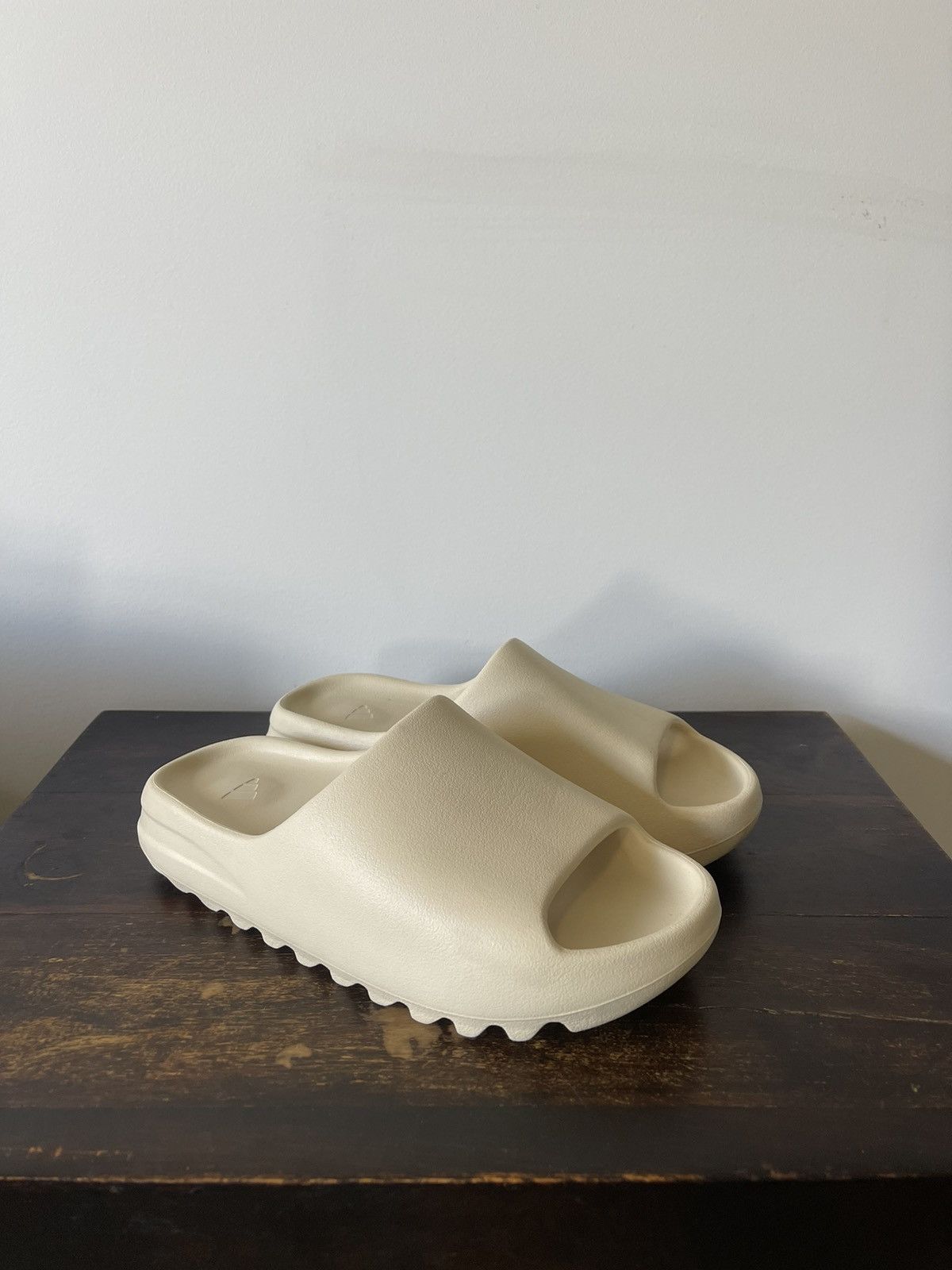 image of Adidas Yeezy Slides Bone in Cream/White, Men's (Size 10)