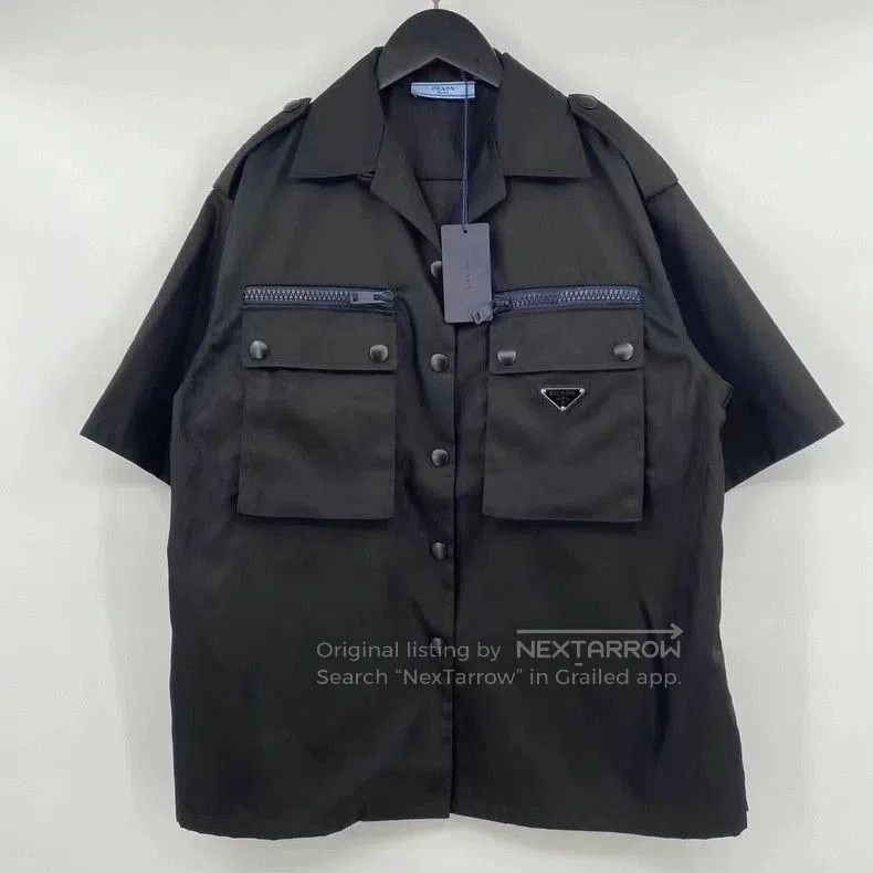 Prada Prada Black Zip Pocket Short Sleeve Shirt. Size US S / EU 44-46 / 1 - 1 Thumbnail