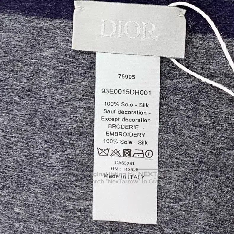 Dior Dior Dark blue CD letter embroidery mulberry silk tassel s Size ONE SIZE - 8 Thumbnail