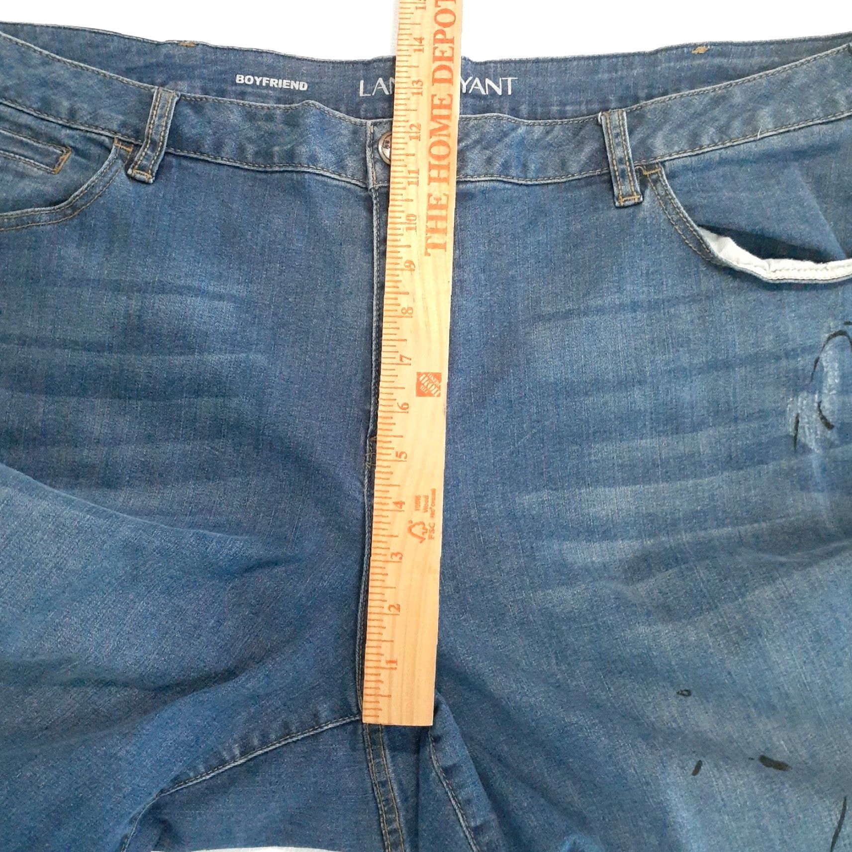 Vintage Lane Bryant Jeans Boyfriend Paint Splatter Distressed Stretch 46x28 Size 26 Size 26" / US 2 / IT 38 - 7 Thumbnail