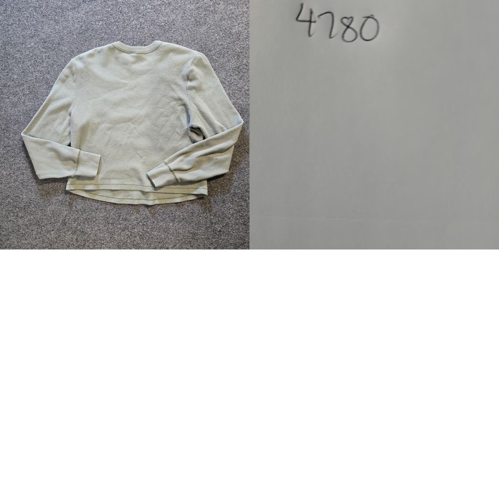 SKIMS Skims Top Womens XL Green Thermal Knit Crew Neck Long Sleeve Casual Capsule Crew Neck Basic Shirt Size XL / US 12-14 / IT 48-50 - 8 Thumbnail