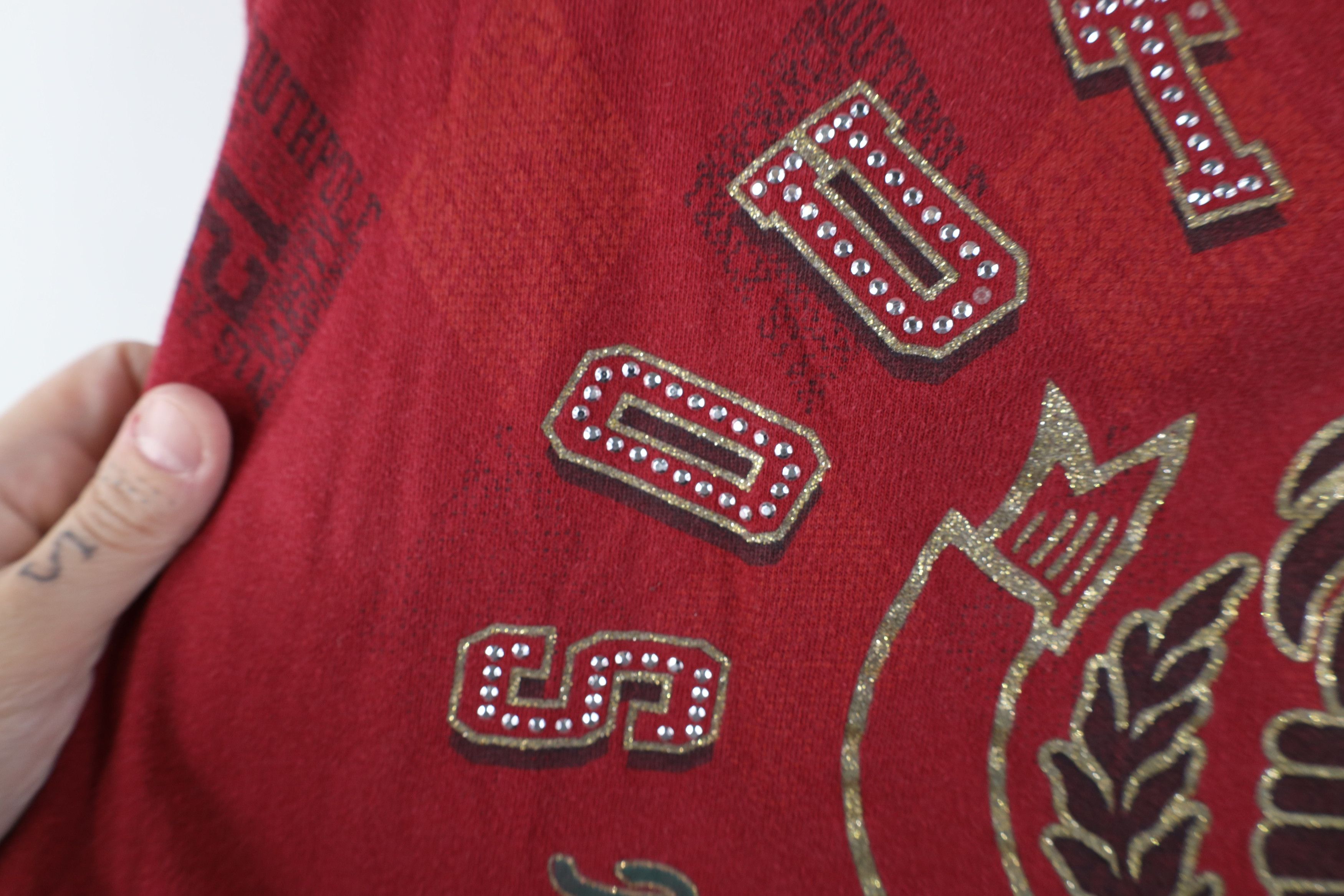 Southpole × Vintage Vintage 90s Y2K Southpole Spell Track and Field T-Shirt Red Size US L / EU 52-54 / 3 - 7 Thumbnail