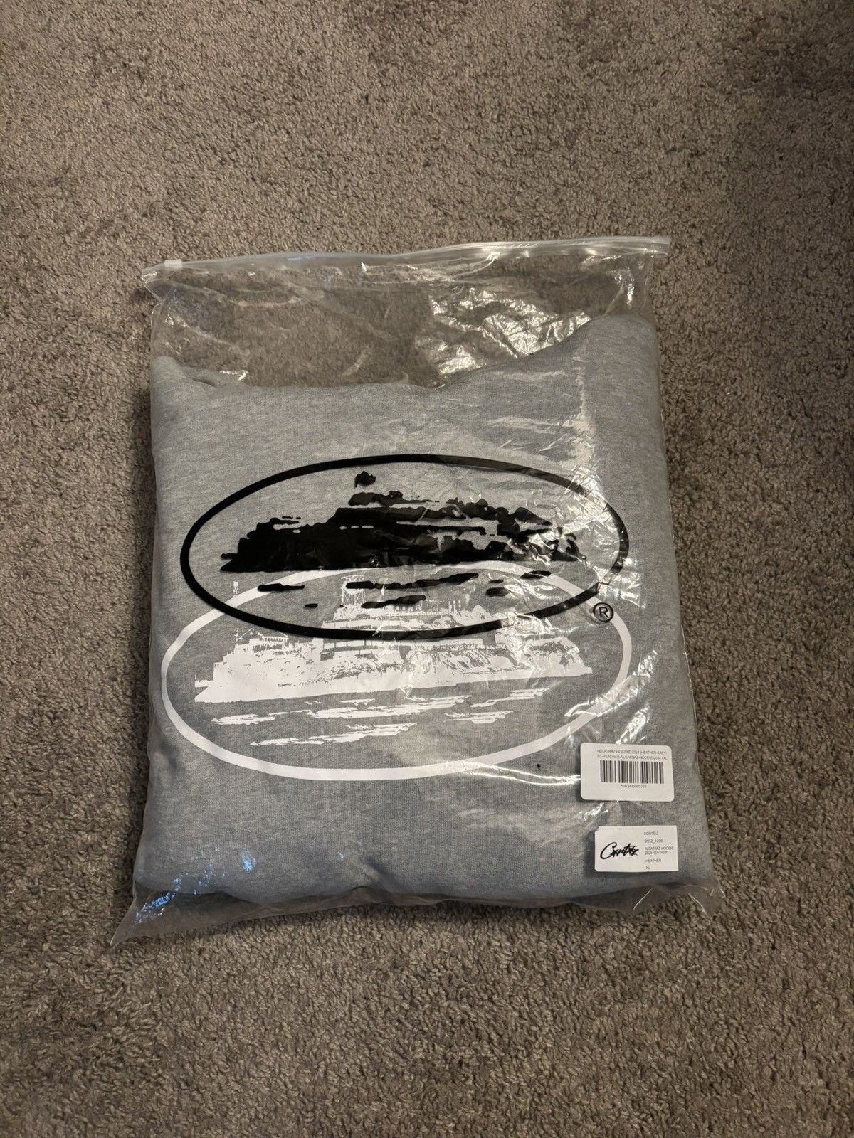 Corteiz ALCATRAZ HOODIE 2024 [HEATHER GREY] Size US XL / EU 56 / 4 - 1 Thumbnail