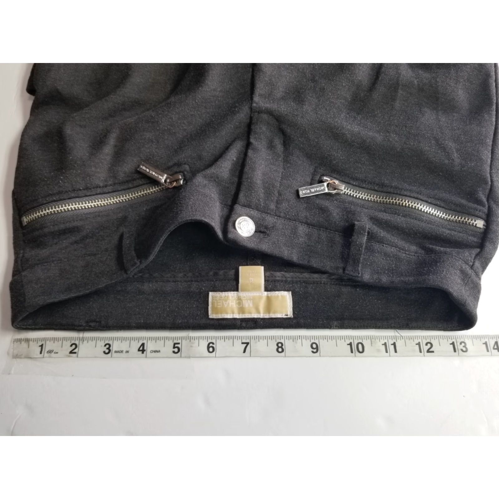 Vintage Michael Michael Kors Womens Cotton Low-Rise Skinny Leg Jeggings Gray Size 4 Size 27" / US 4 / IT 40 - 3 Thumbnail