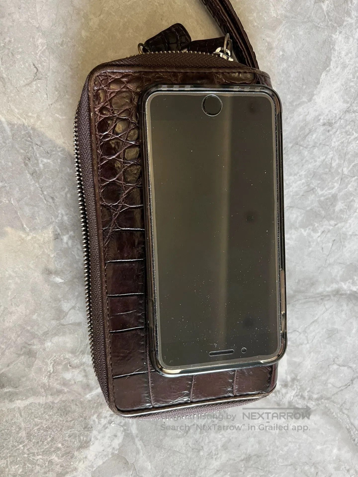 Japanese Brand Custom Crocodile Leather Clutch. Size ONE SIZE - 8 Thumbnail