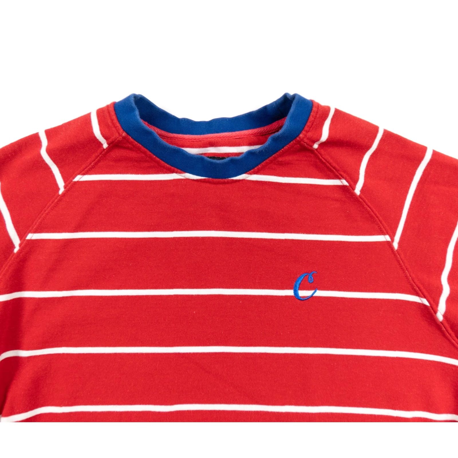 Vintage Cookies Adapted: Sweatshirt Mens Medium Red Crewneck Striped Cotton Polyester Fleece Logo All Seasons | Adult Regular Fit Pullover Shirt? Size US M / EU 48-50 / 2 - 2 Thumbnail