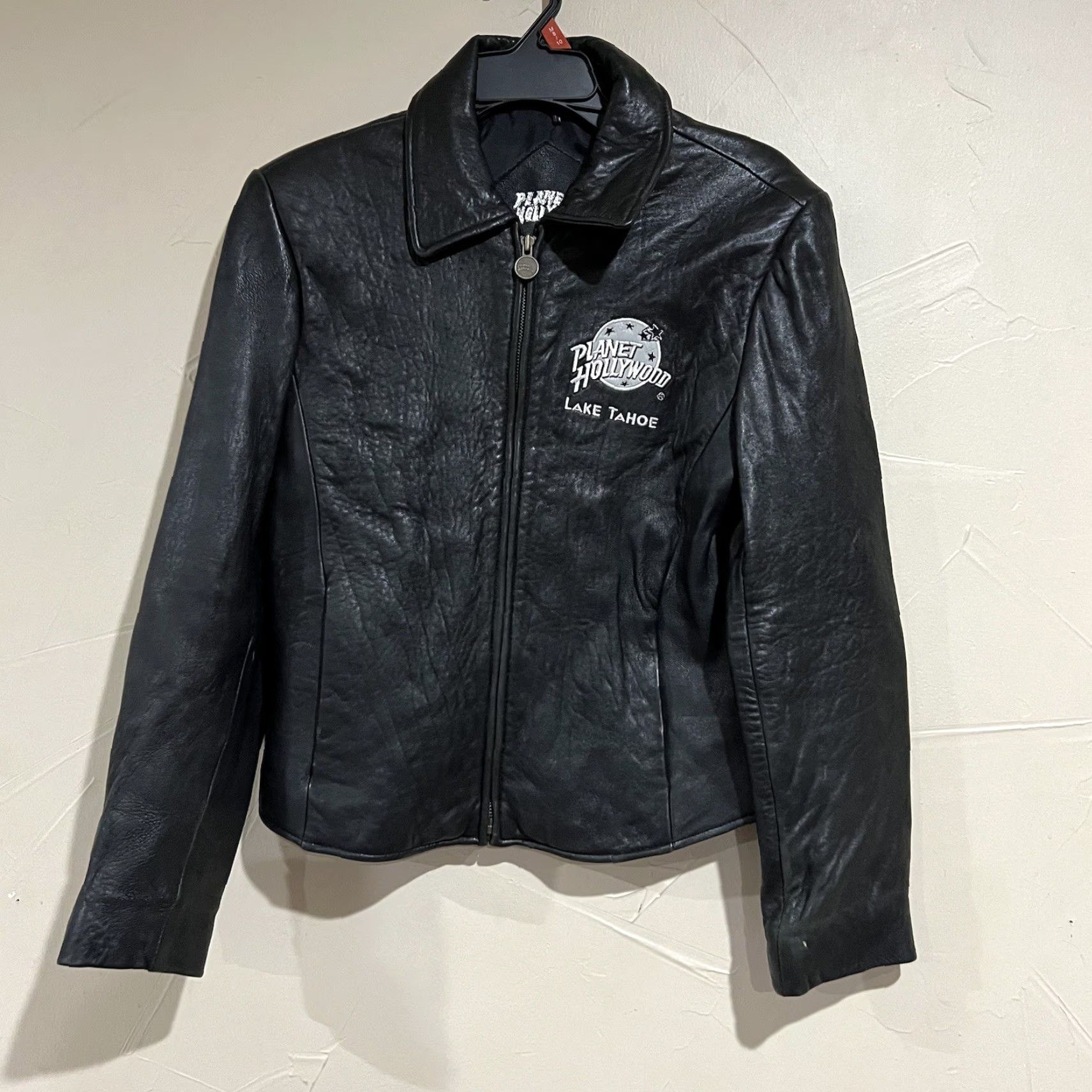 Planet Hollywood VINTAGE Planet Hollywood Leather Jacket Women’s Large Black Motorcycle Jacket Womens Size L / US 10 / IT 46 - 2 Thumbnail