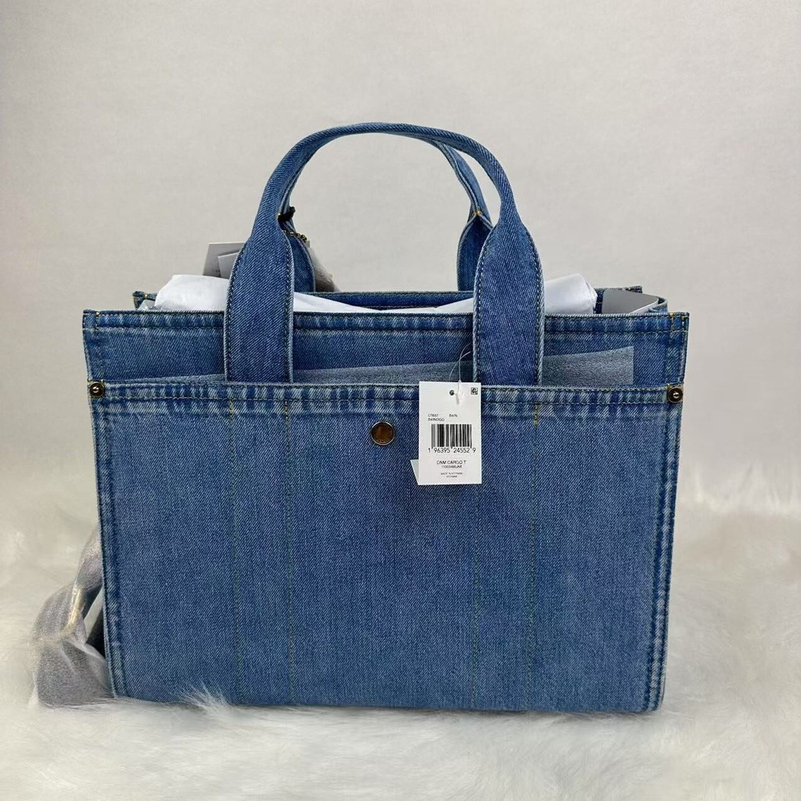 Coach Coach Cargo Tote Crossbody Bag In Denim/Indigo CR657 NWT Size ONE SIZE - 4 Thumbnail