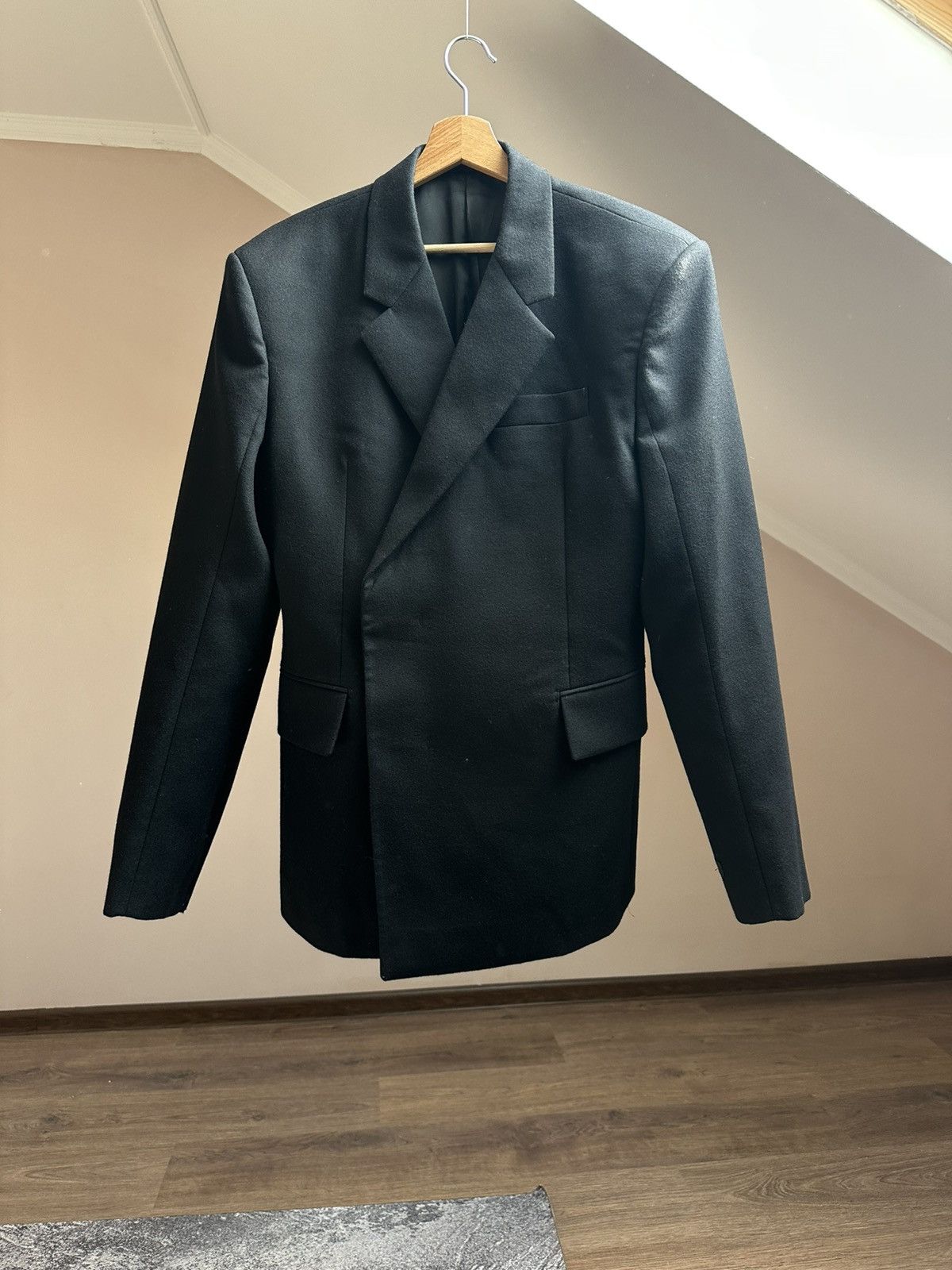 Prada PRADA 2022 Runway Double Breasted Wool Blazer Jacket Black Size 36R - 1 Thumbnail