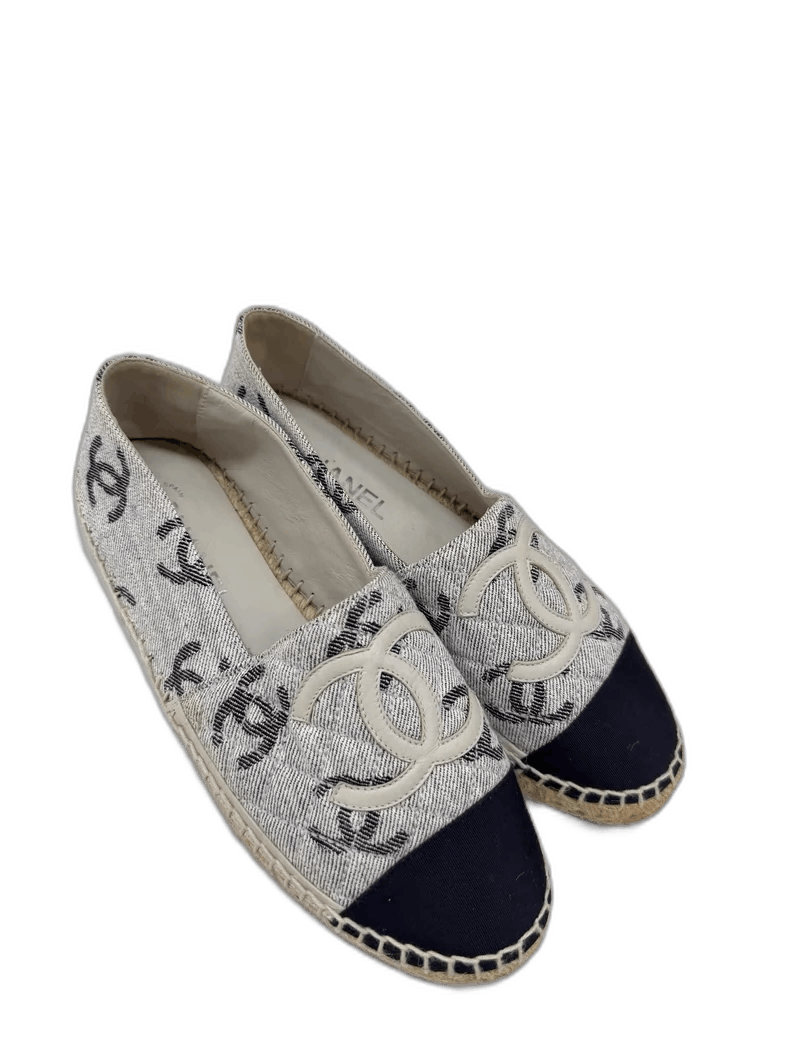 Chanel Chanel Logo Denim Fisherman Shoes Size 39 Size US 8 / IT 38 - 1 Thumbnail